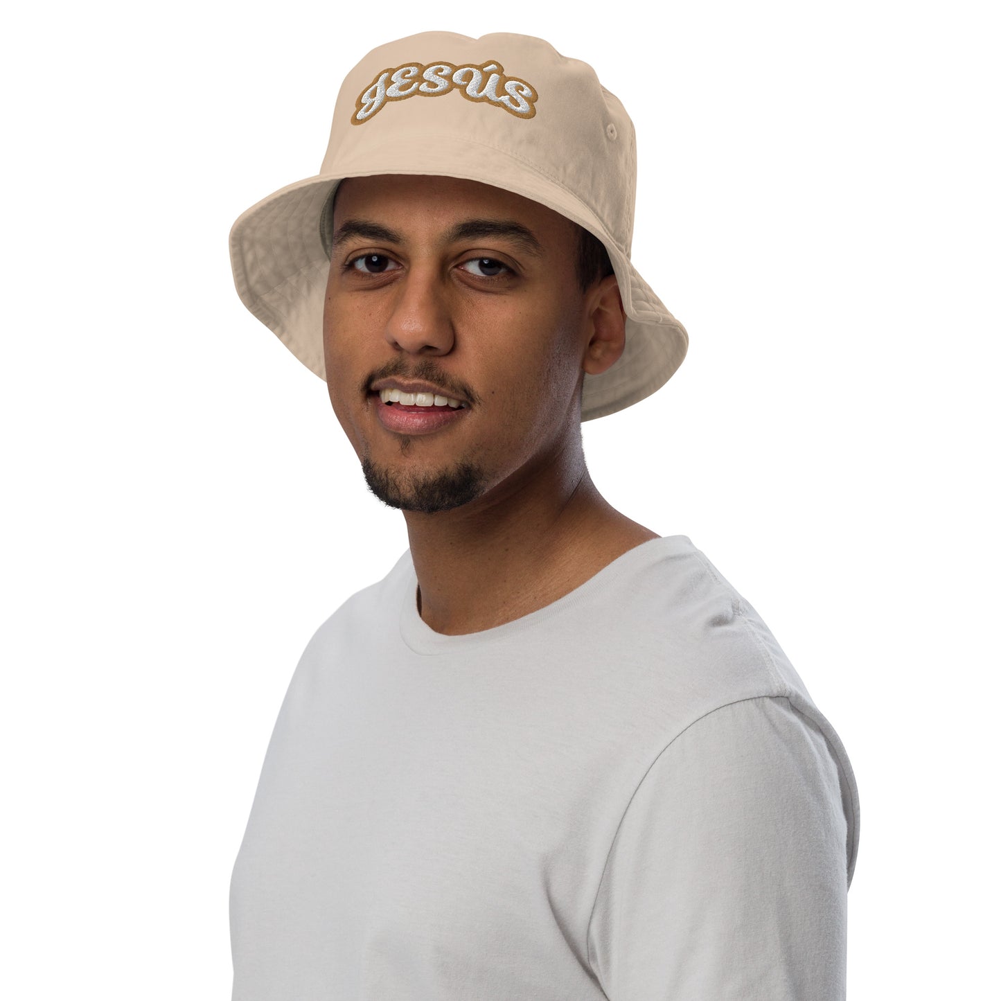 JESÚS Script (Spanish) Organic bucket hat