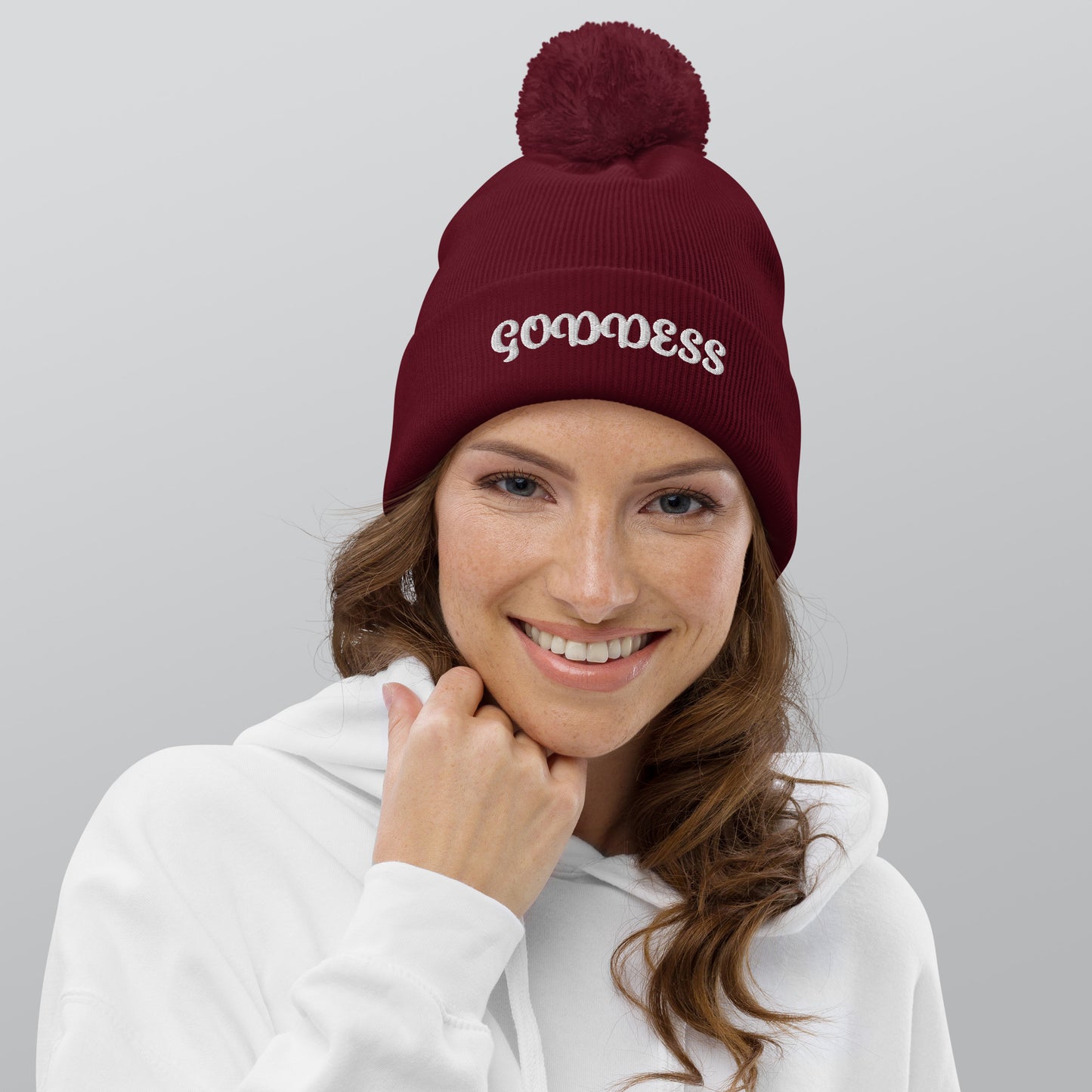 Goddess 3 Pom pom beanie