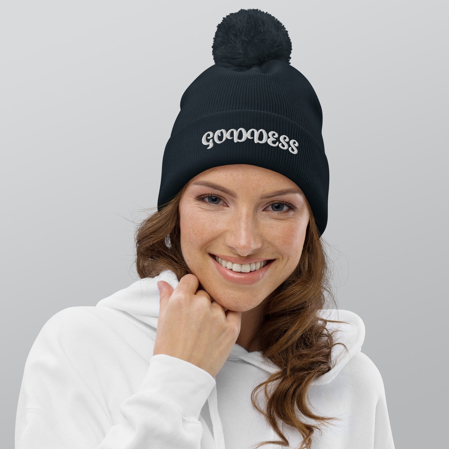Goddess 3 Pom pom beanie