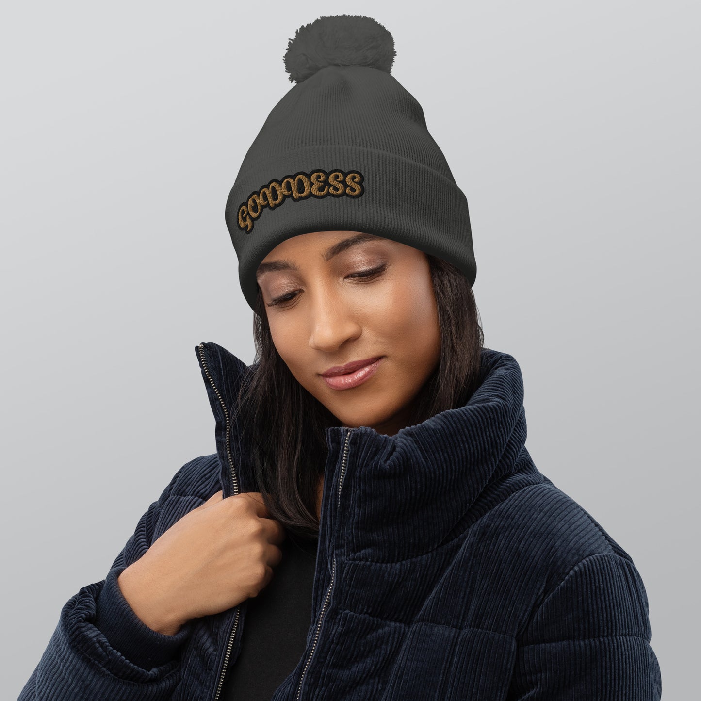 Goddess 5 Pom pom beanie