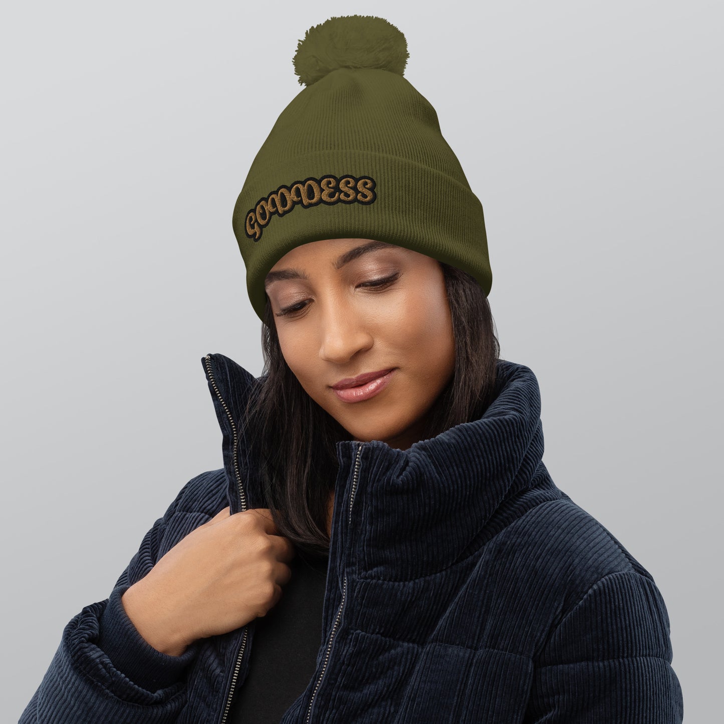 Goddess 5 Pom pom beanie
