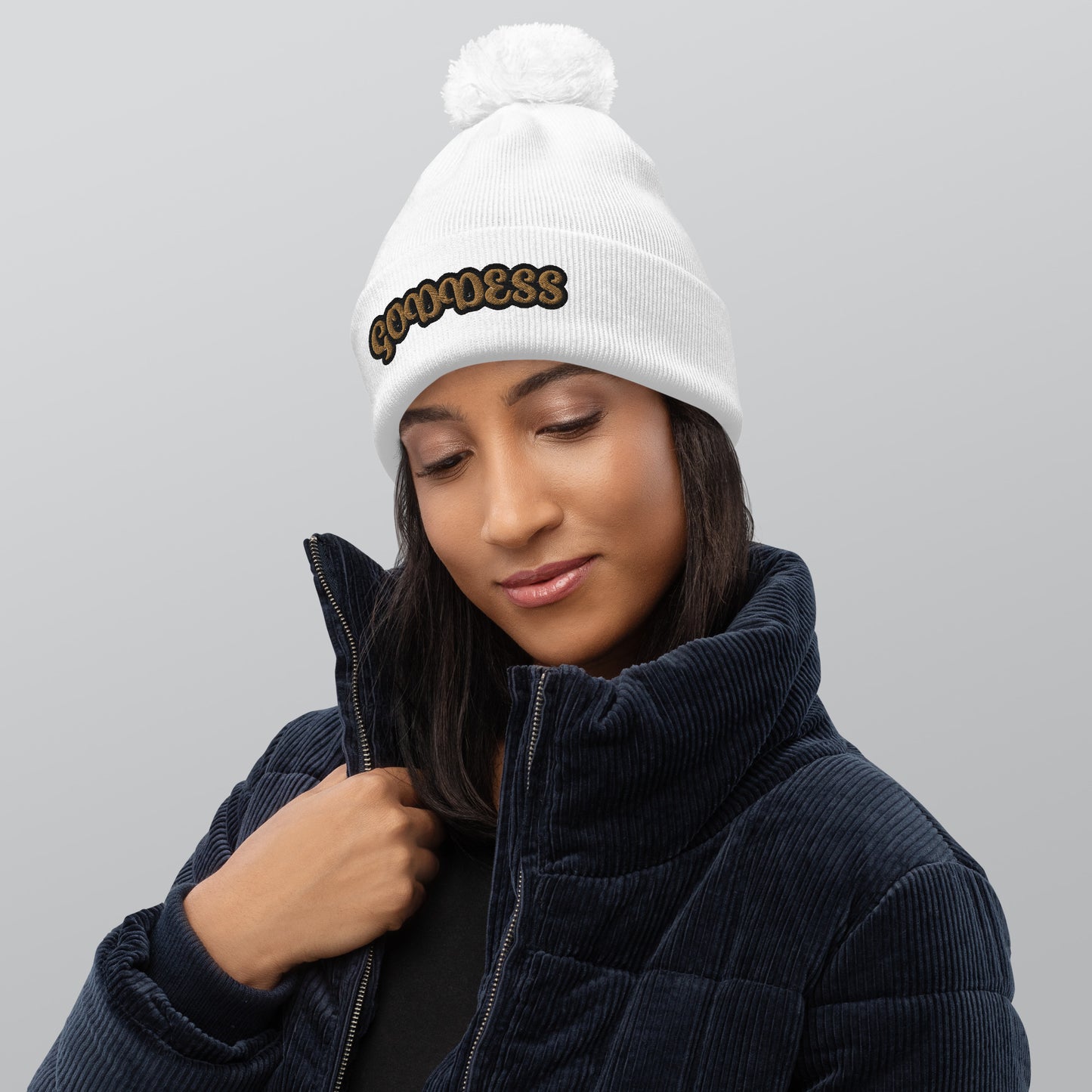 Goddess 5 Pom pom beanie
