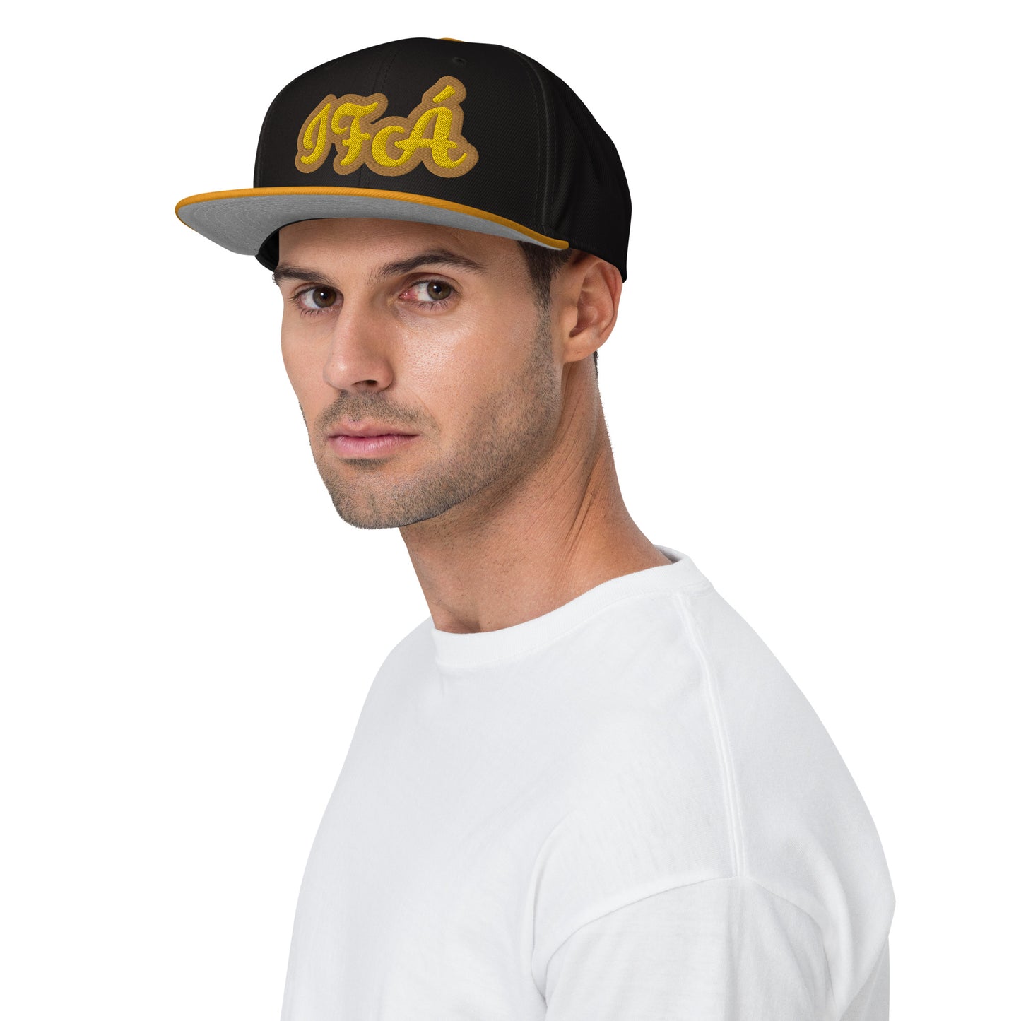 Ifa Yellow/Gold White embroidered Snapback Hat