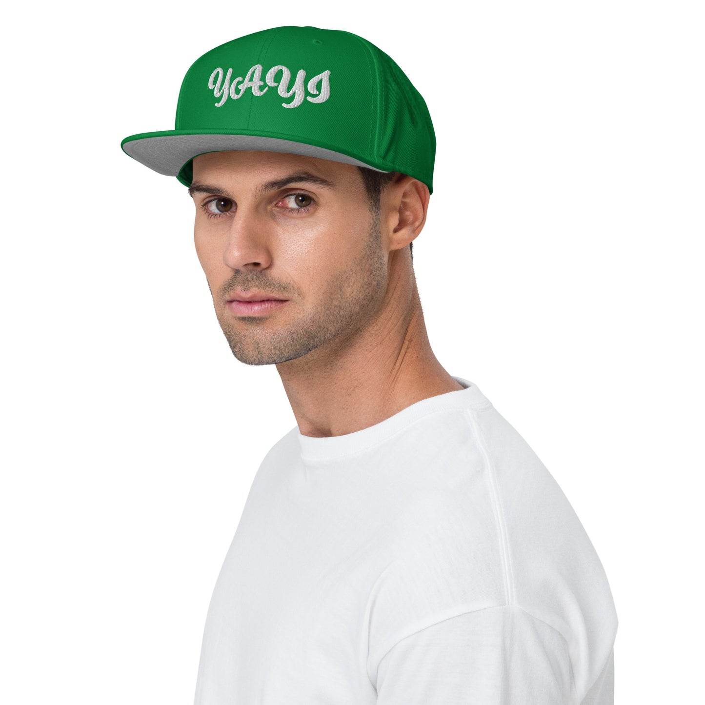 Yayi White embroidered Snapback Hat