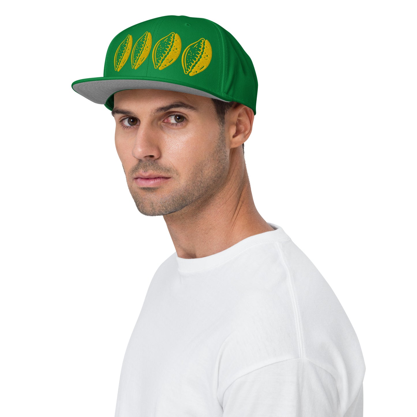 Yellow 4 Cowrie Snapback Hat
