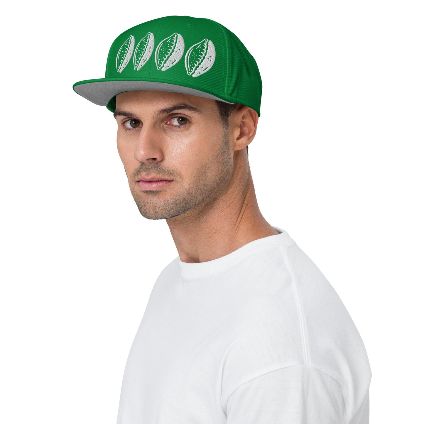 White 4 Cowrie Snapback Hat