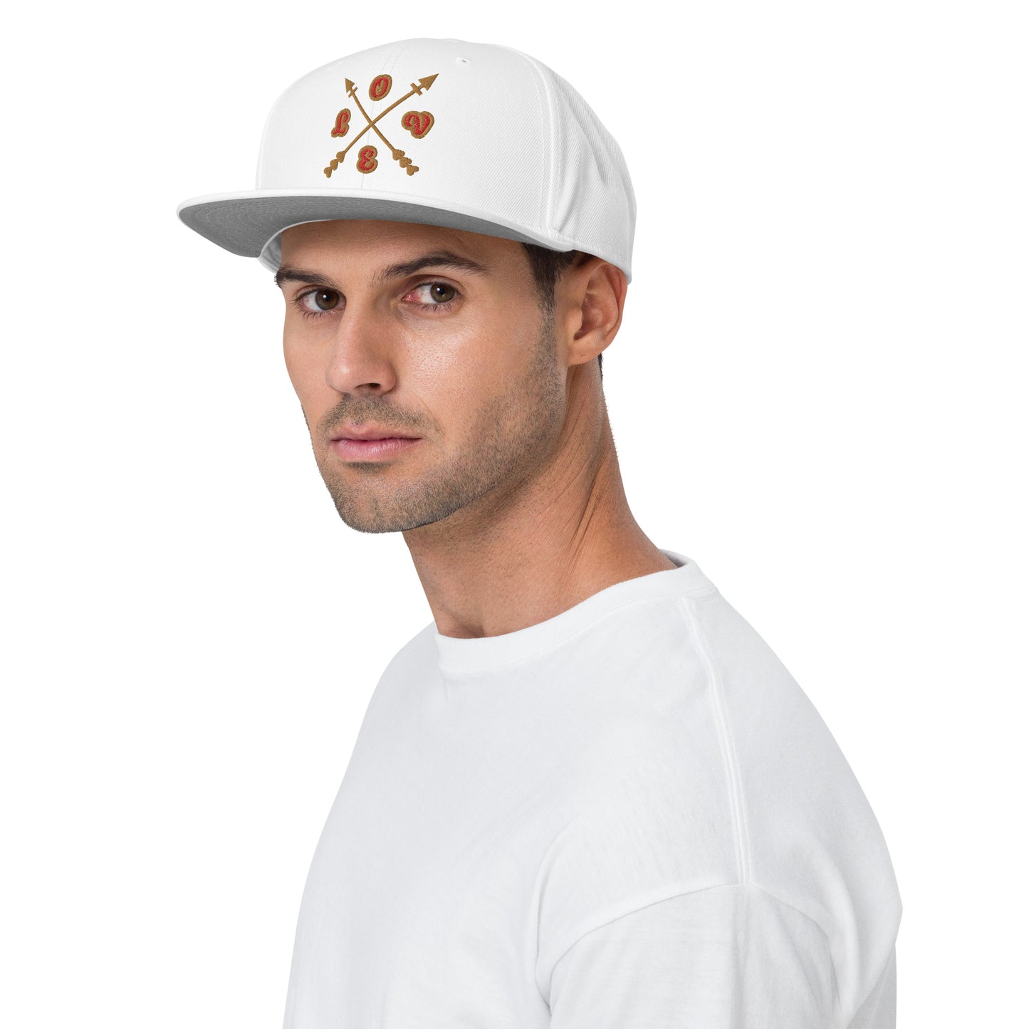 Love Embroidered Snapback Hat