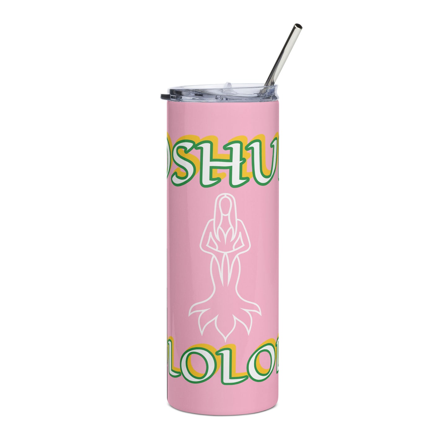 Oshun Ololodi Lucumi Icon Pink Stainless steel tumbler