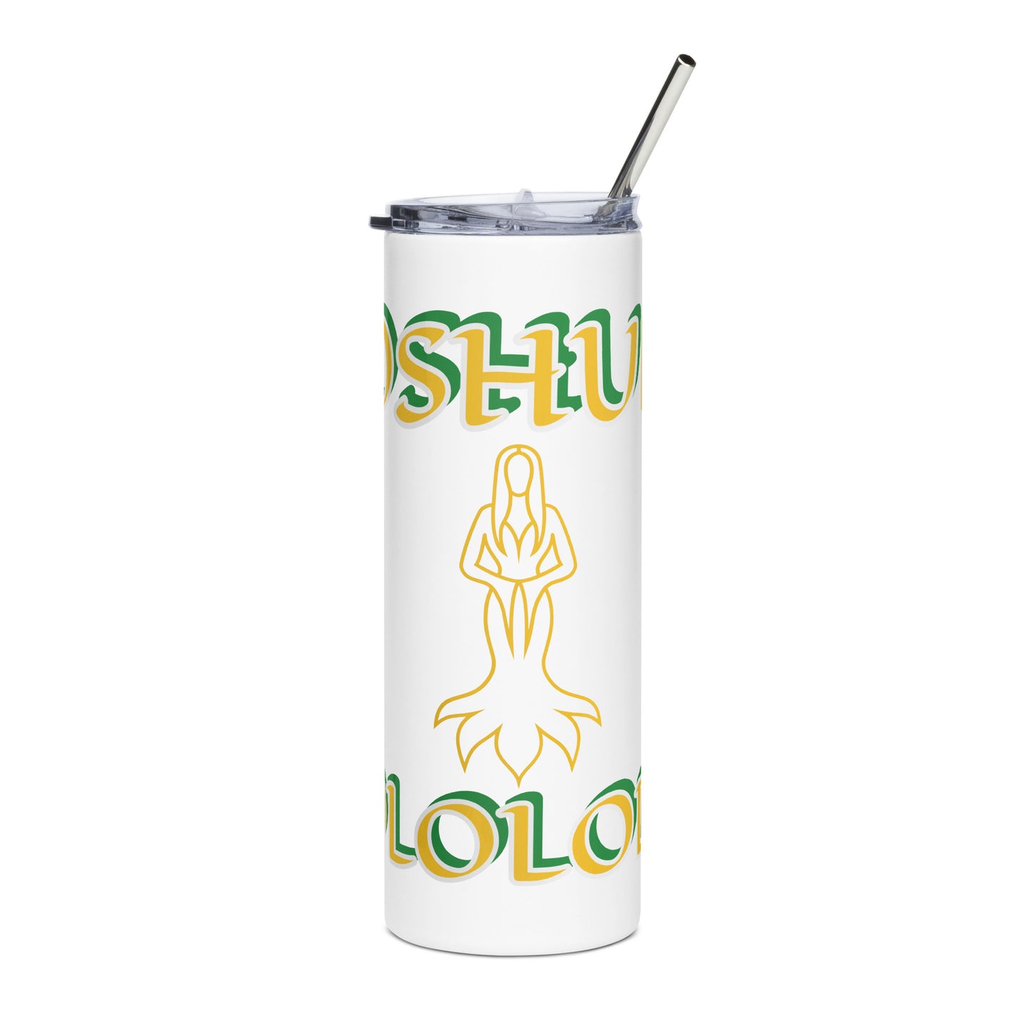 Oshun Ololodi Lucumi Icon White/Black Stainless steel tumbler 1