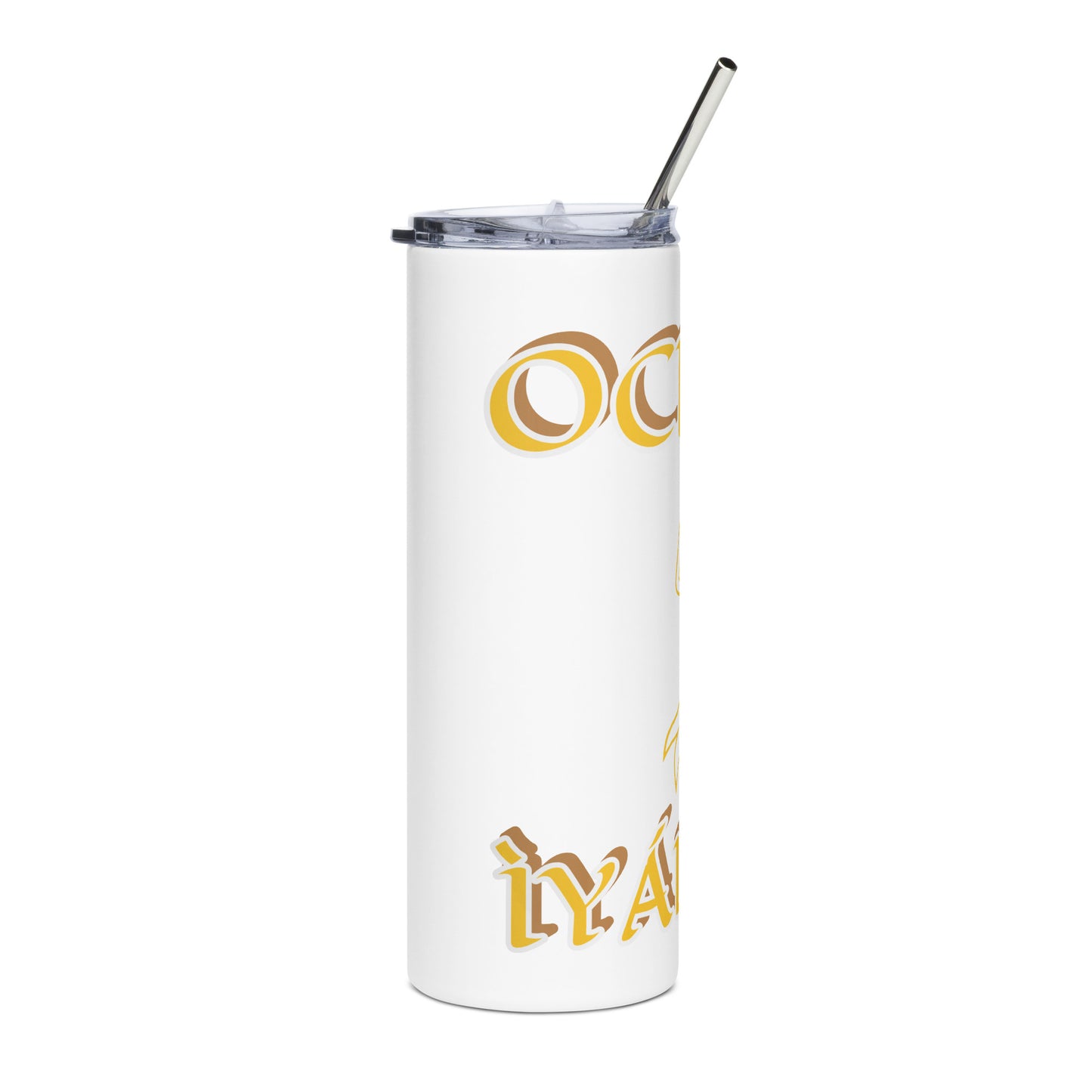 Ochun Lucumi Icon White/Black Stainless steel tumbler