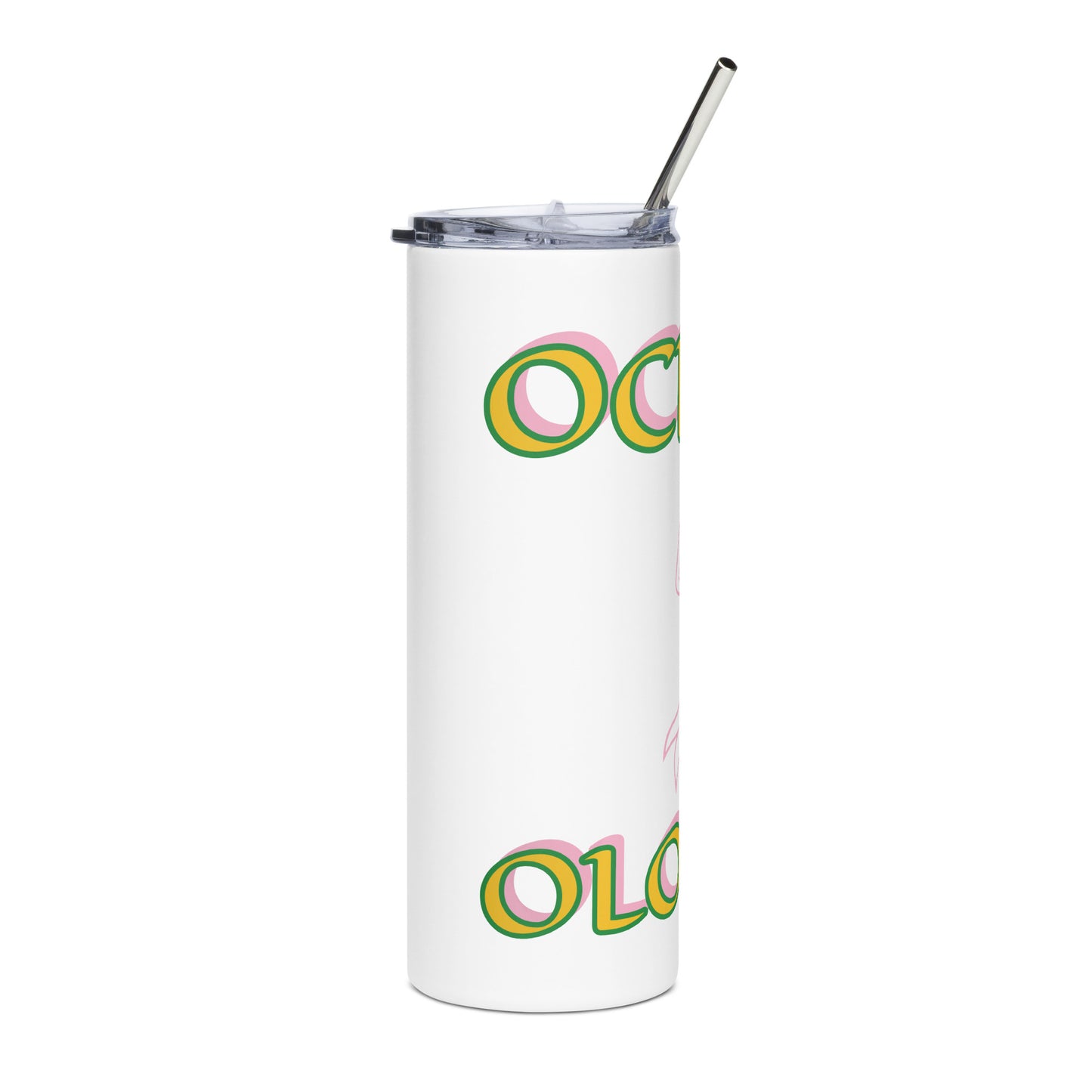 Ochun Ololodi Lucumi Icon White/Black Stainless steel tumbler 3