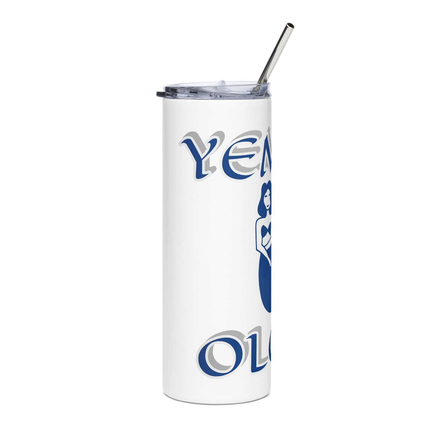 Yemaya Lucumi Icon White/Black Stainless steel tumbler