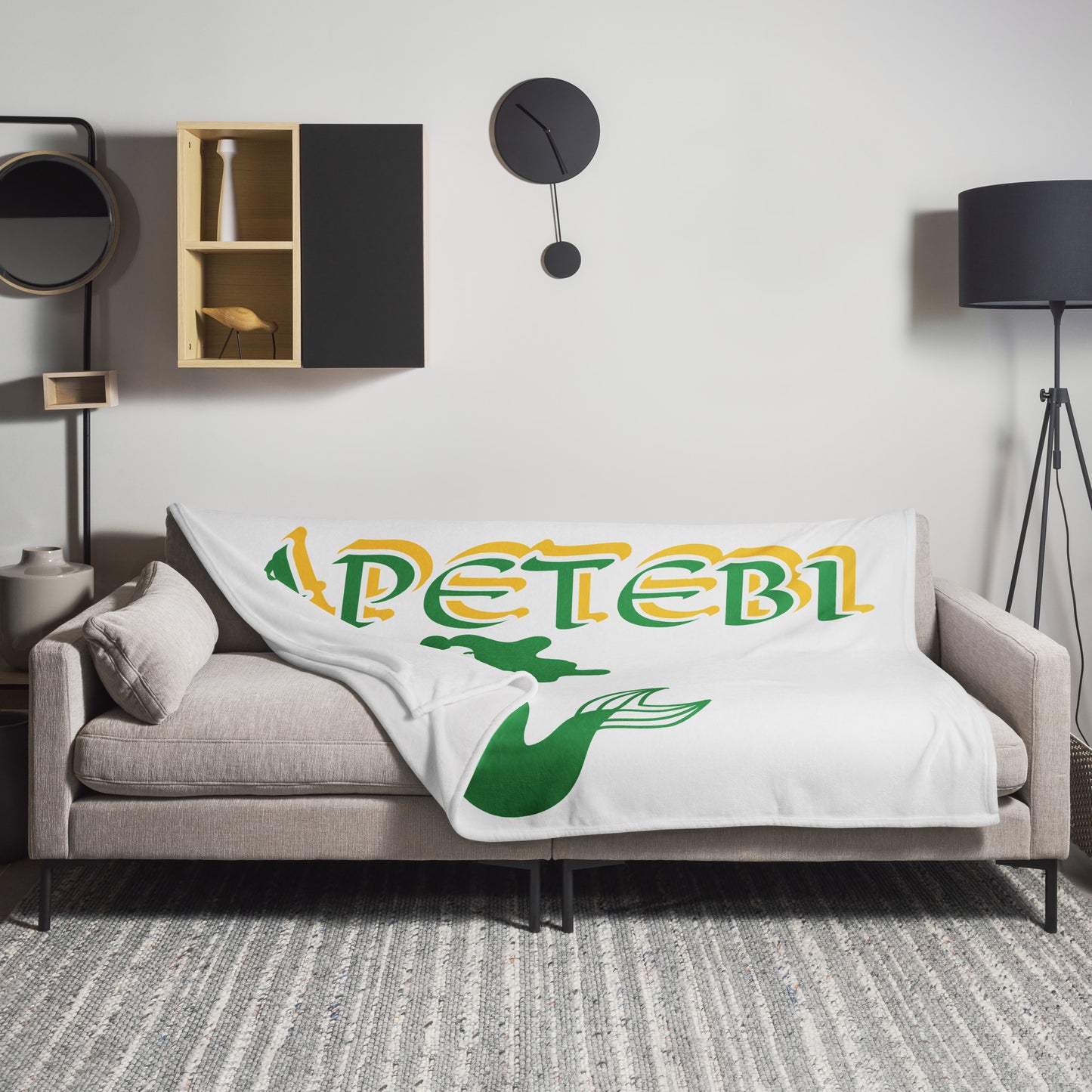 Apetebi Lucumi Yemaya icon White Throw Blanket