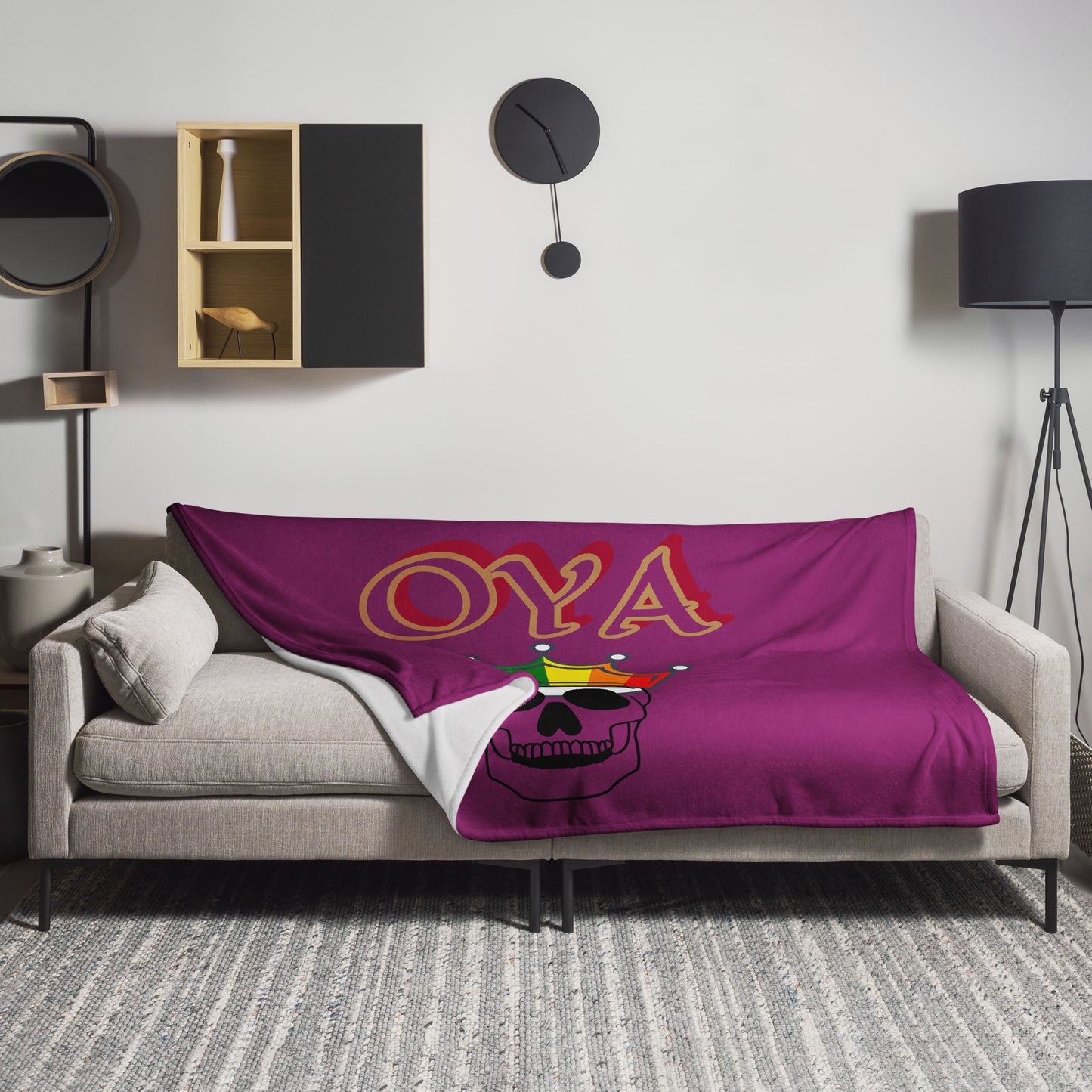 Oya Eggplant icon Throw Blanket