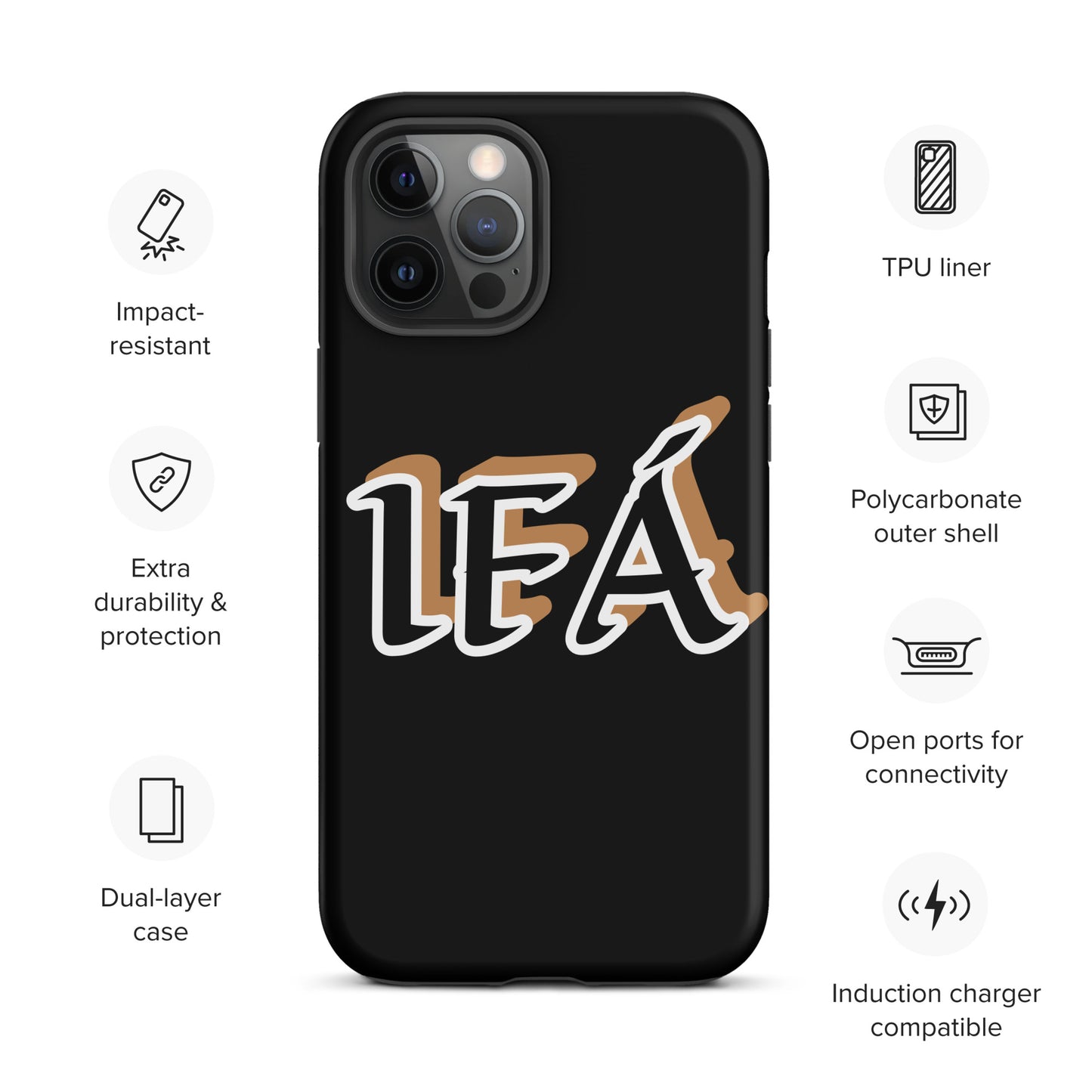 IFÁ Black/Gold Black Tough Case for iPhone®