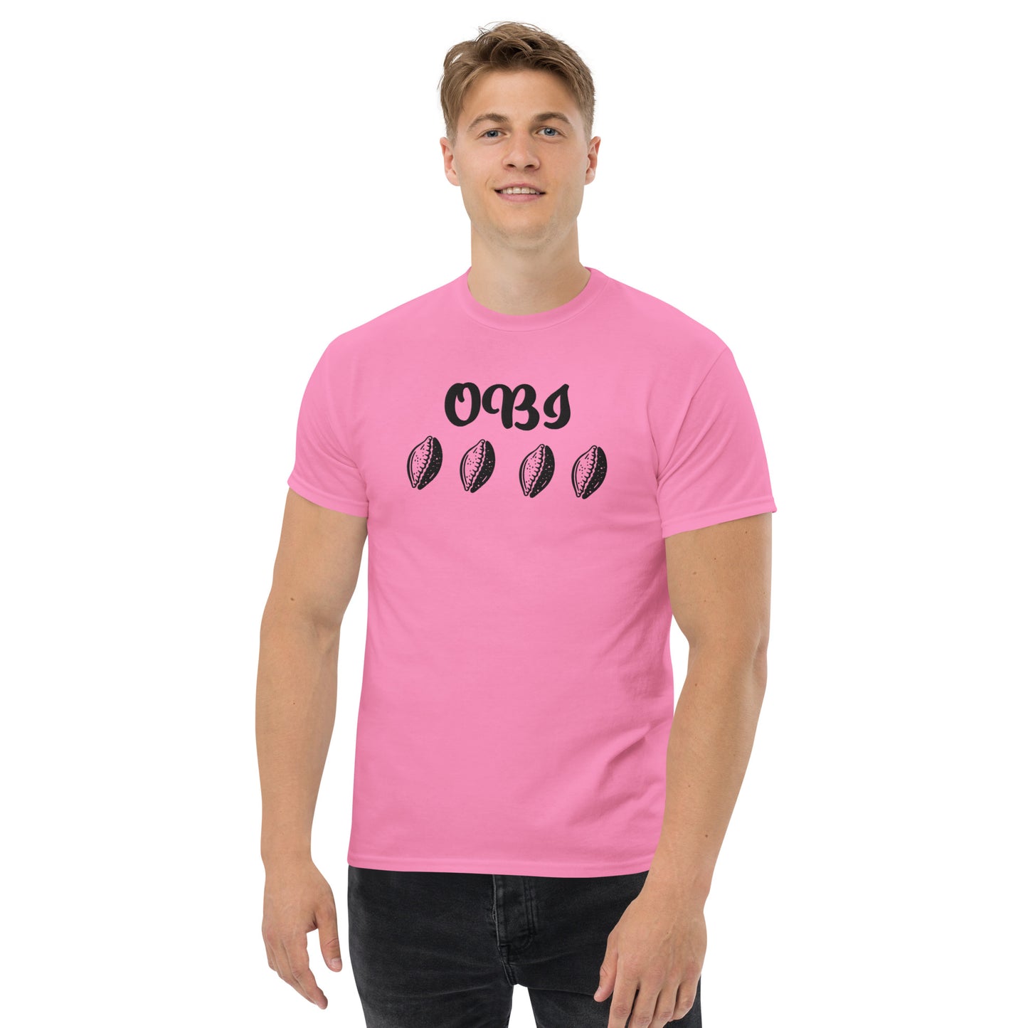 OBI Black Embroidered Unisex classic tee