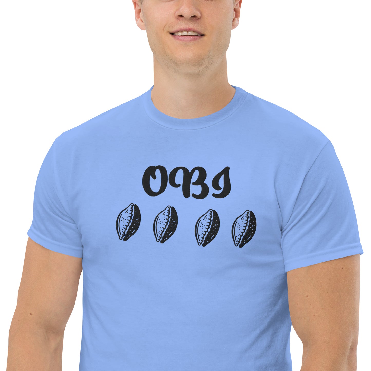 OBI Black Embroidered Unisex classic tee