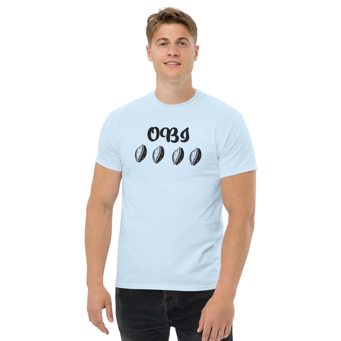 OBI Black Embroidered Unisex classic tee