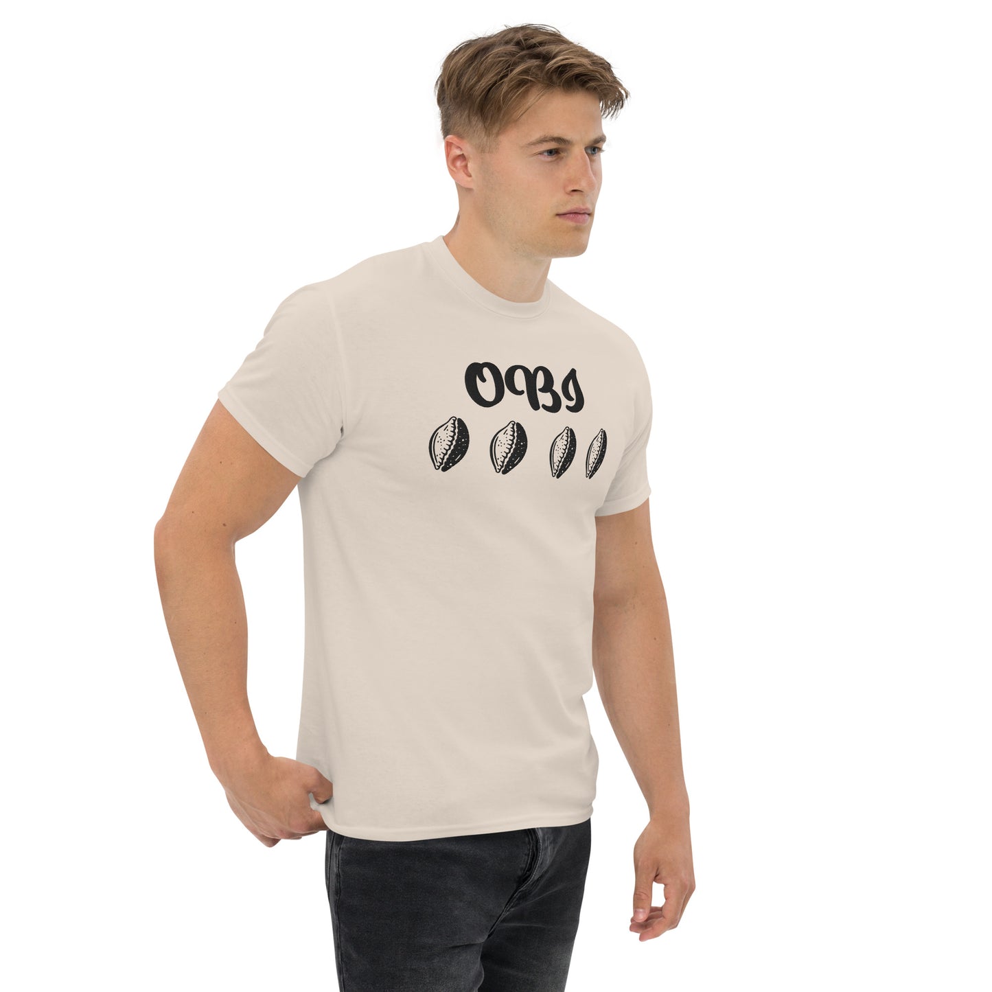 OBI Black Embroidered Unisex classic tee