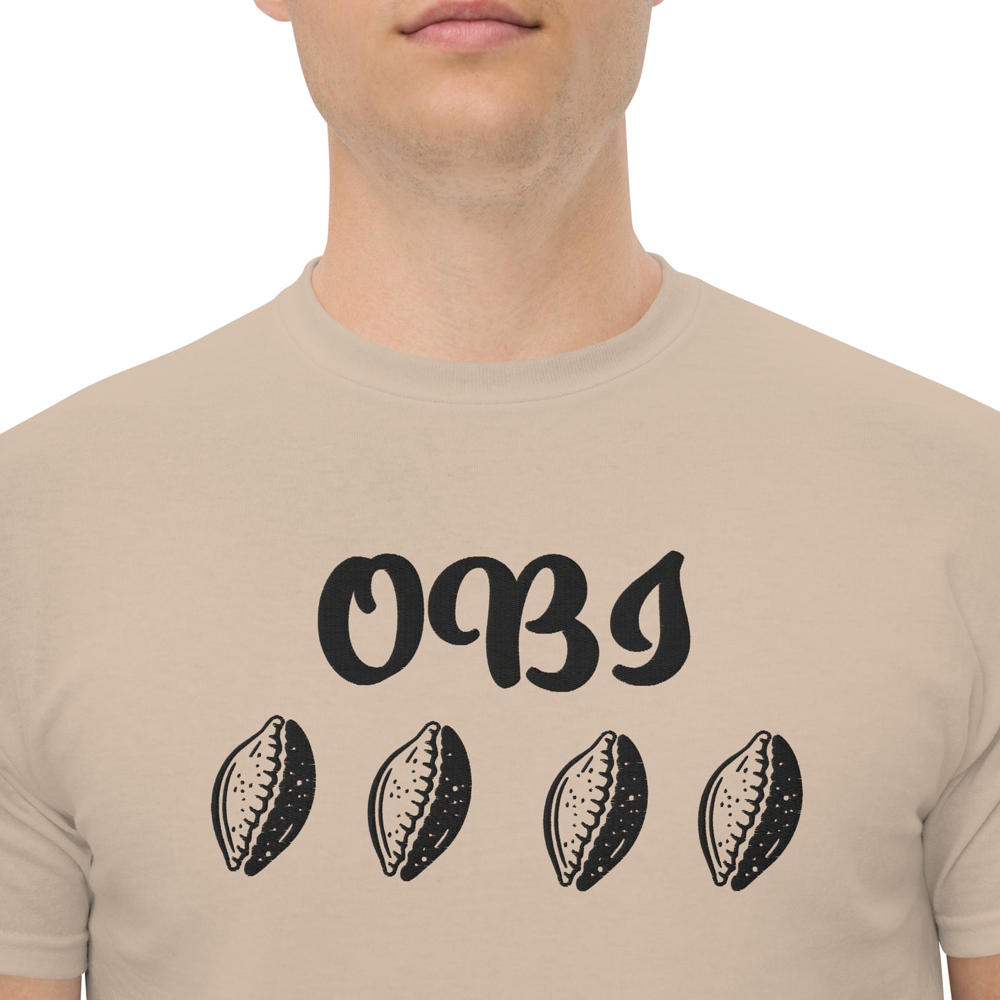 OBI Black Embroidered Unisex classic tee