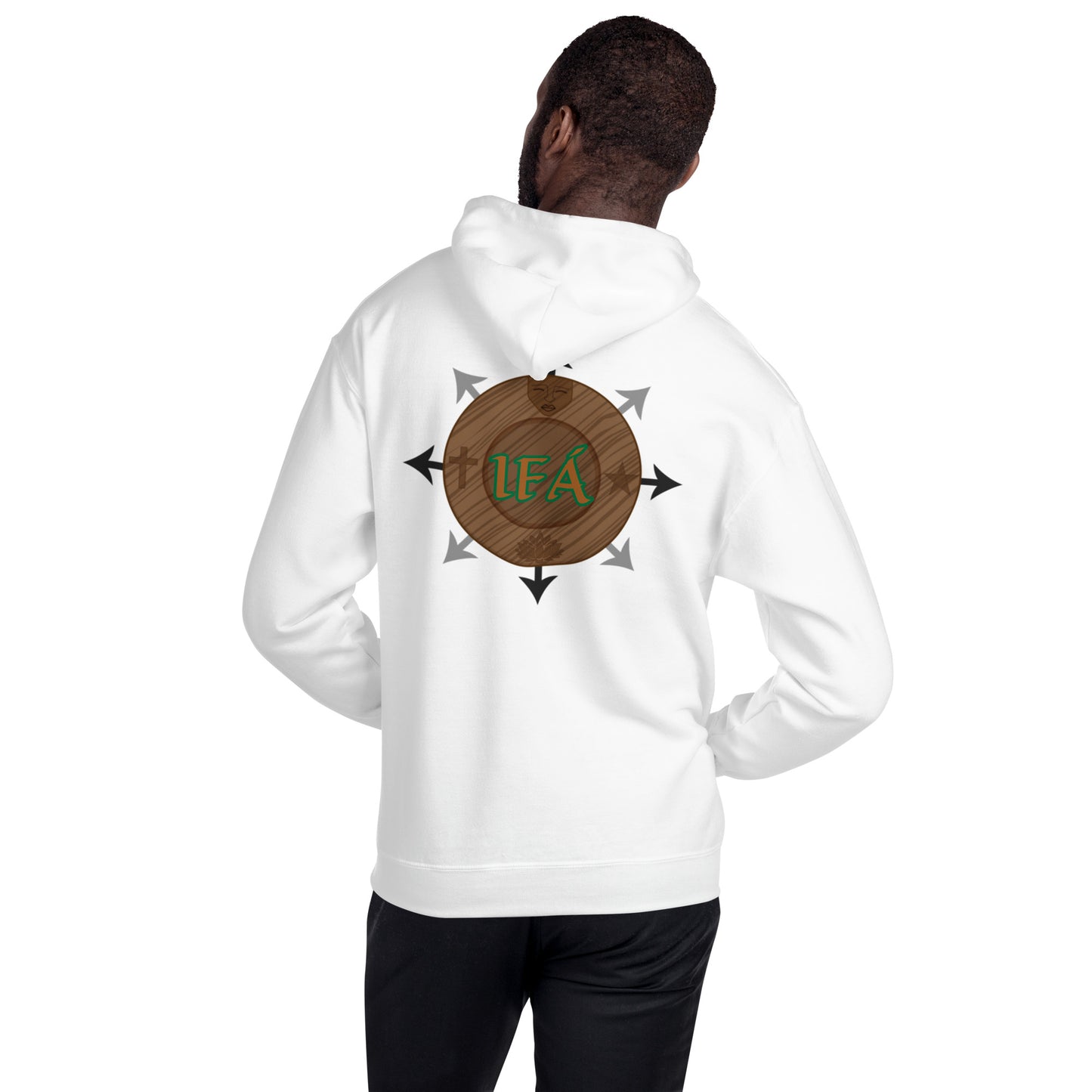 Egbe Iré ÀWO Logo Iyaami Ájé embroidered IFA Awo Isese Reverse Hoodie