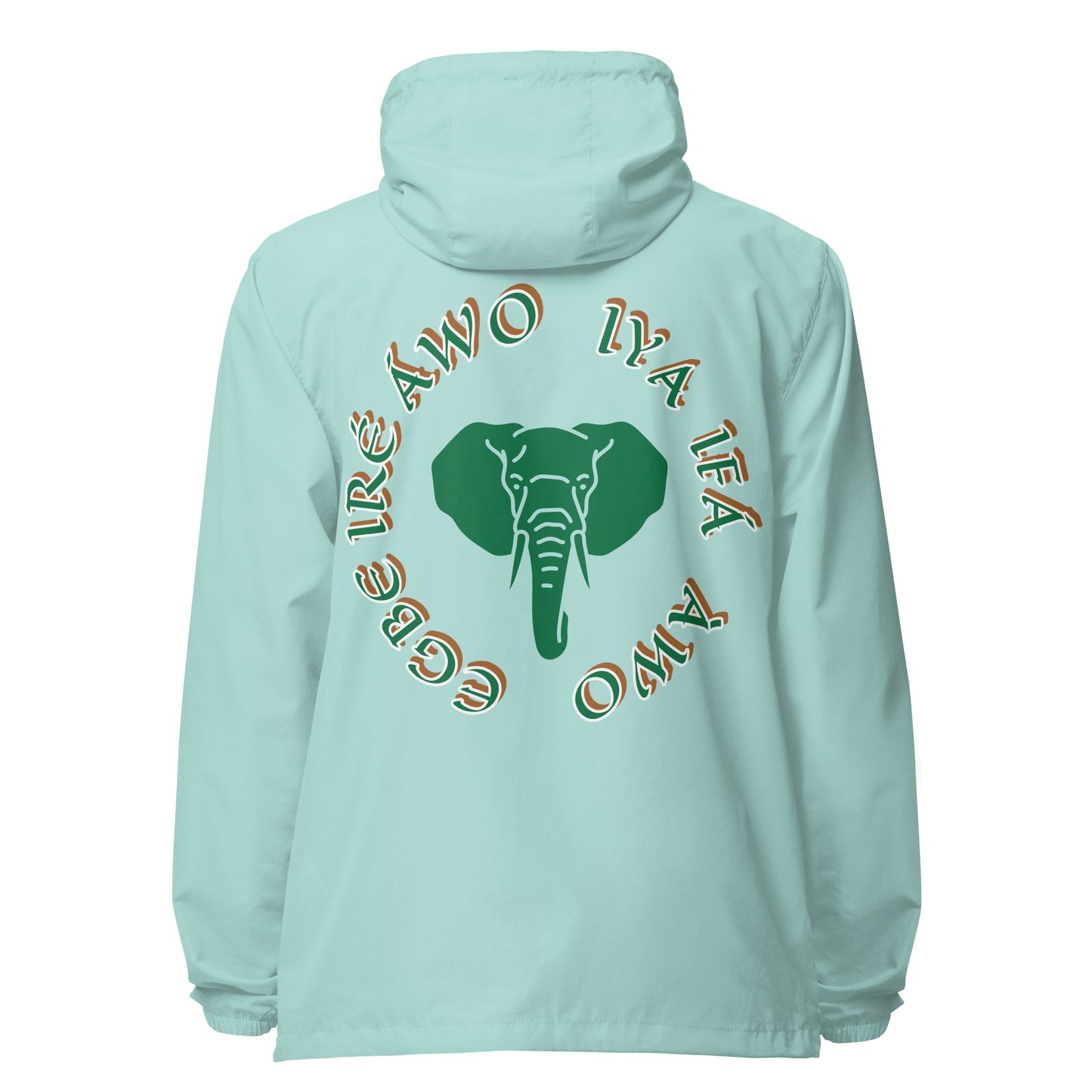 Egbe Apparel Logo Ifa icon Isese Unisex lightweight zip up windbreaker