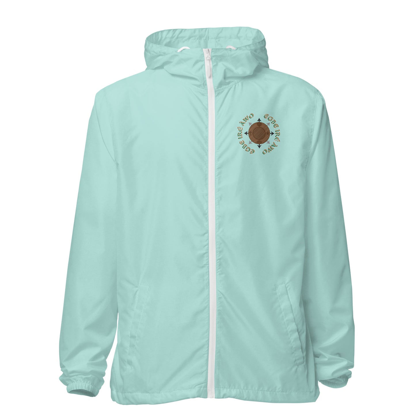 Egbe Apparel Logo Ifa icon Isese Unisex lightweight zip up windbreaker