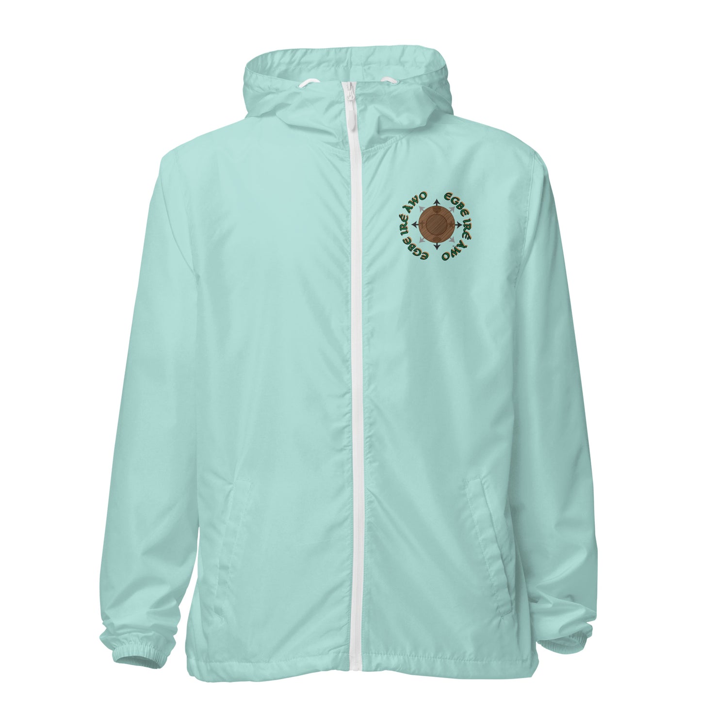 Egbe Apparel Logo Ifa Gold incognito Unisex lightweight zip up windbreaker