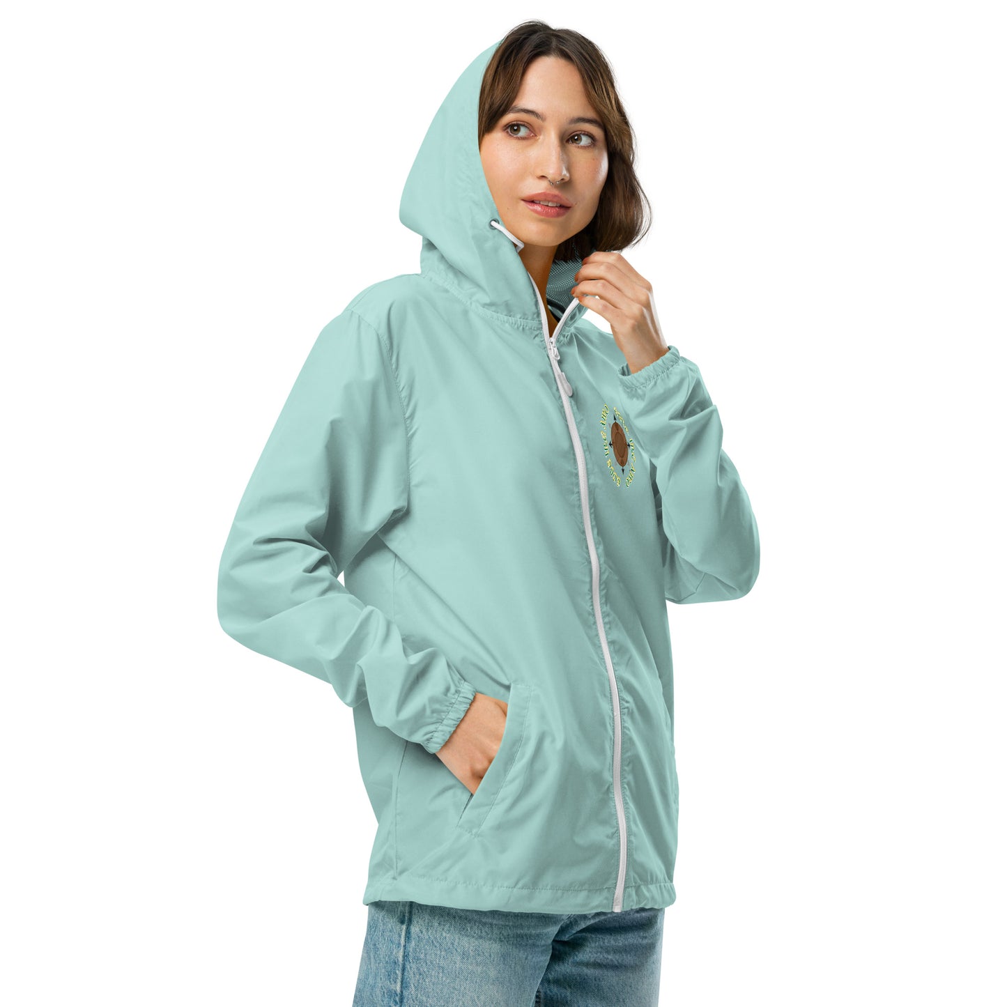 Egbe Apparel Logo Ifa icon Lucumi Unisex lightweight zip up windbreaker