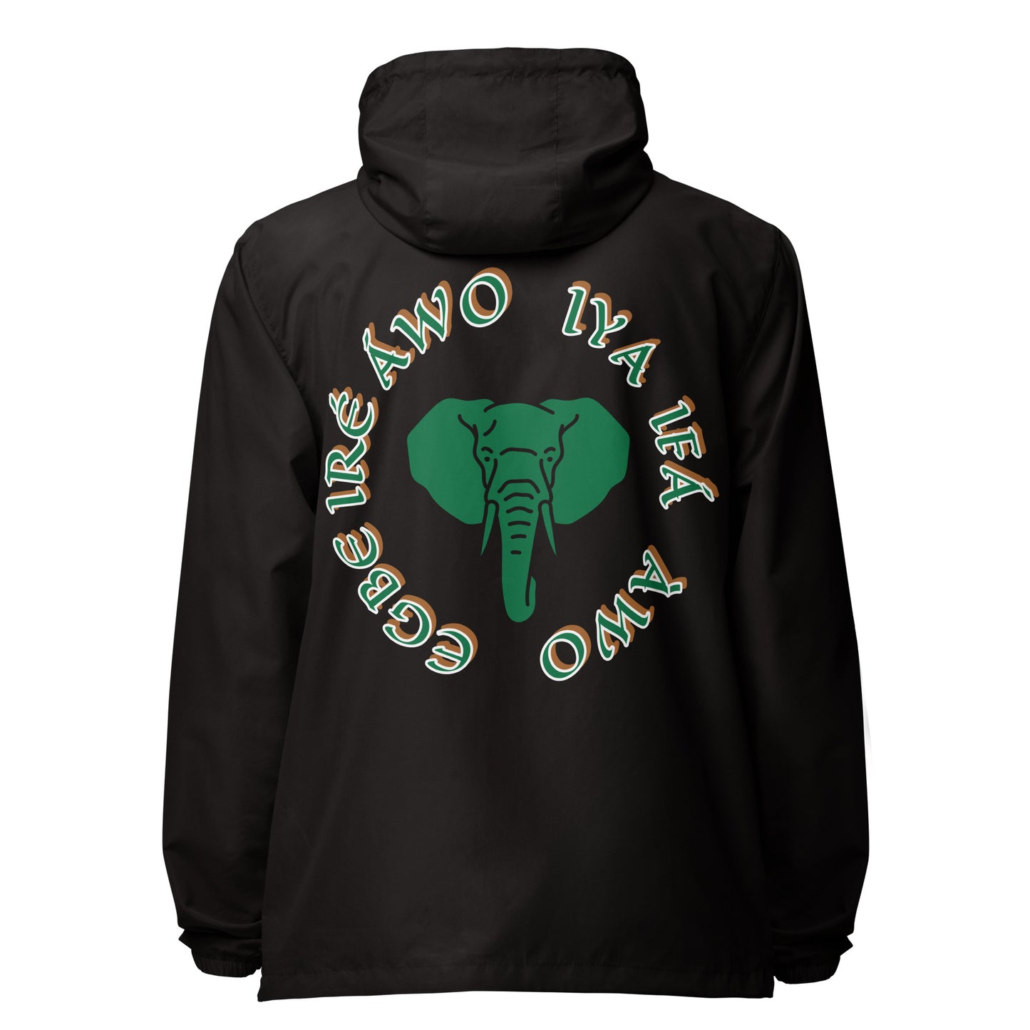 Egbe Apparel Logo Ifa icon Isese Unisex lightweight zip up windbreaker