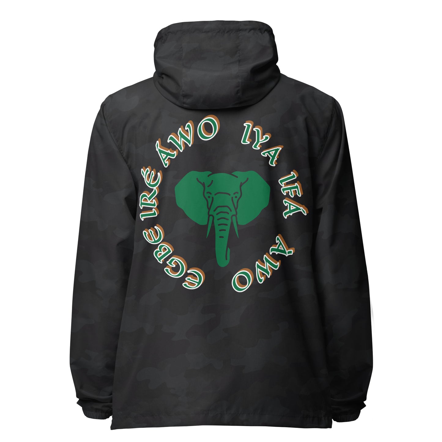 Egbe Apparel Logo Ifa icon Isese Unisex lightweight zip up windbreaker