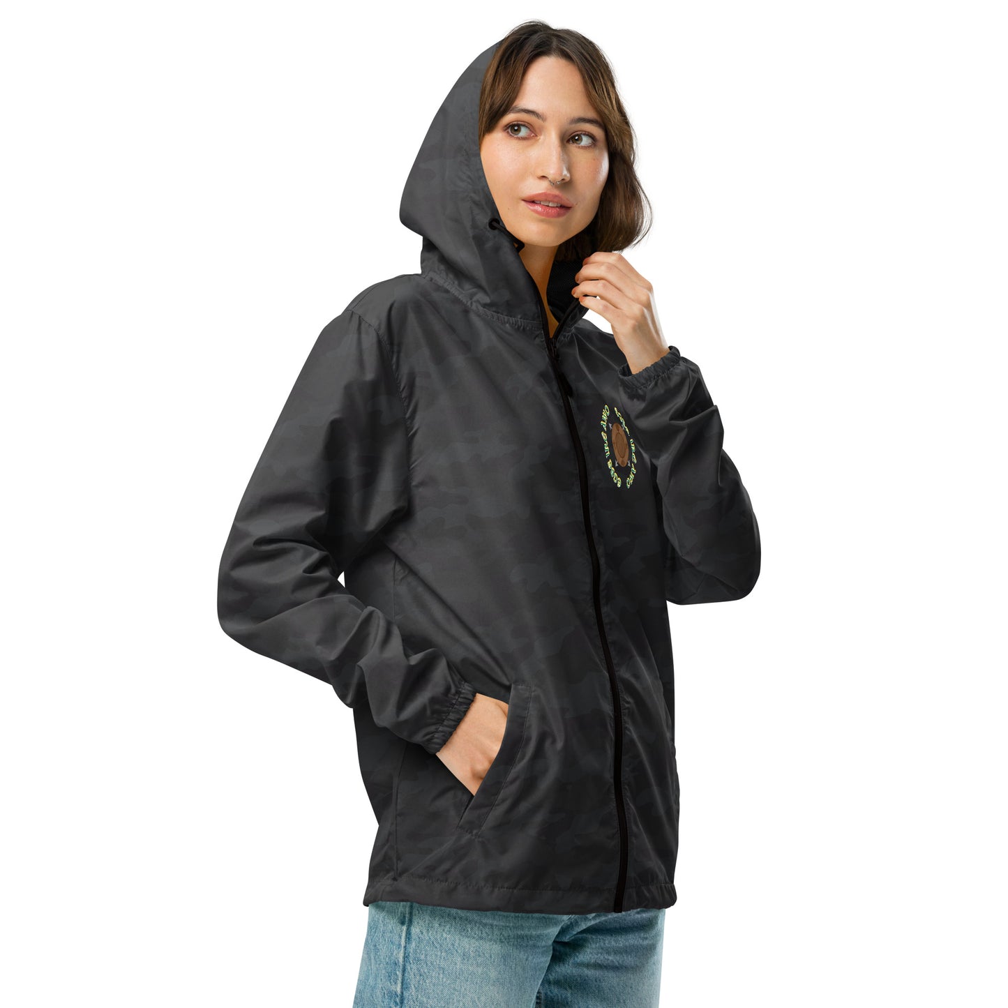 Egbe Apparel Logo Ifa icon Lucumi Unisex lightweight zip up windbreaker
