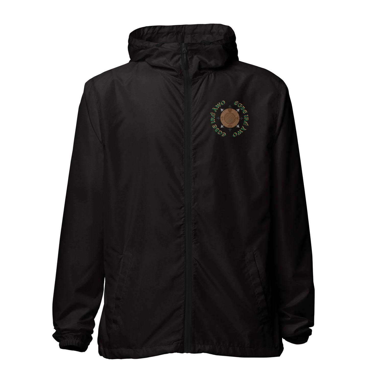 Egbe Apparel Logo Ifa Gold incognito Unisex lightweight zip up windbreaker