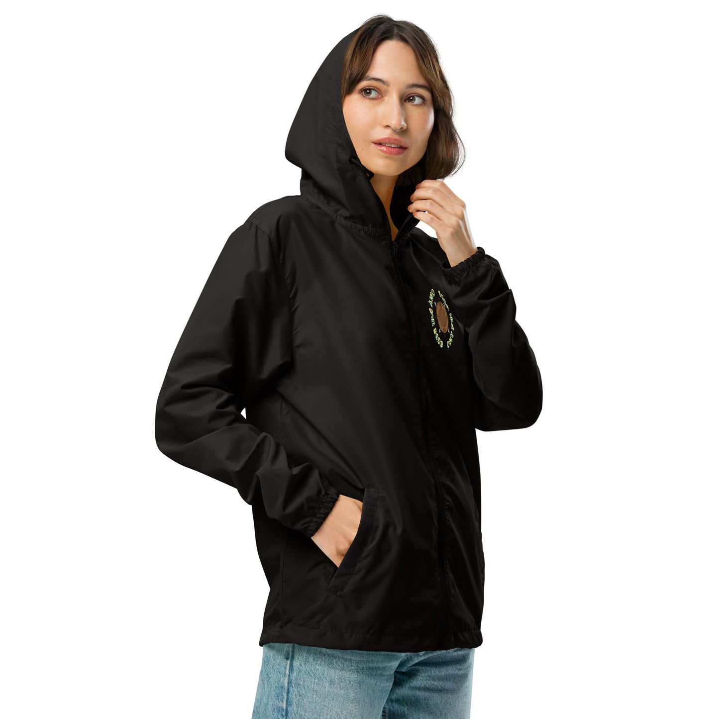 Egbe Apparel Logo Ifa icon Lucumi Unisex lightweight zip up windbreaker