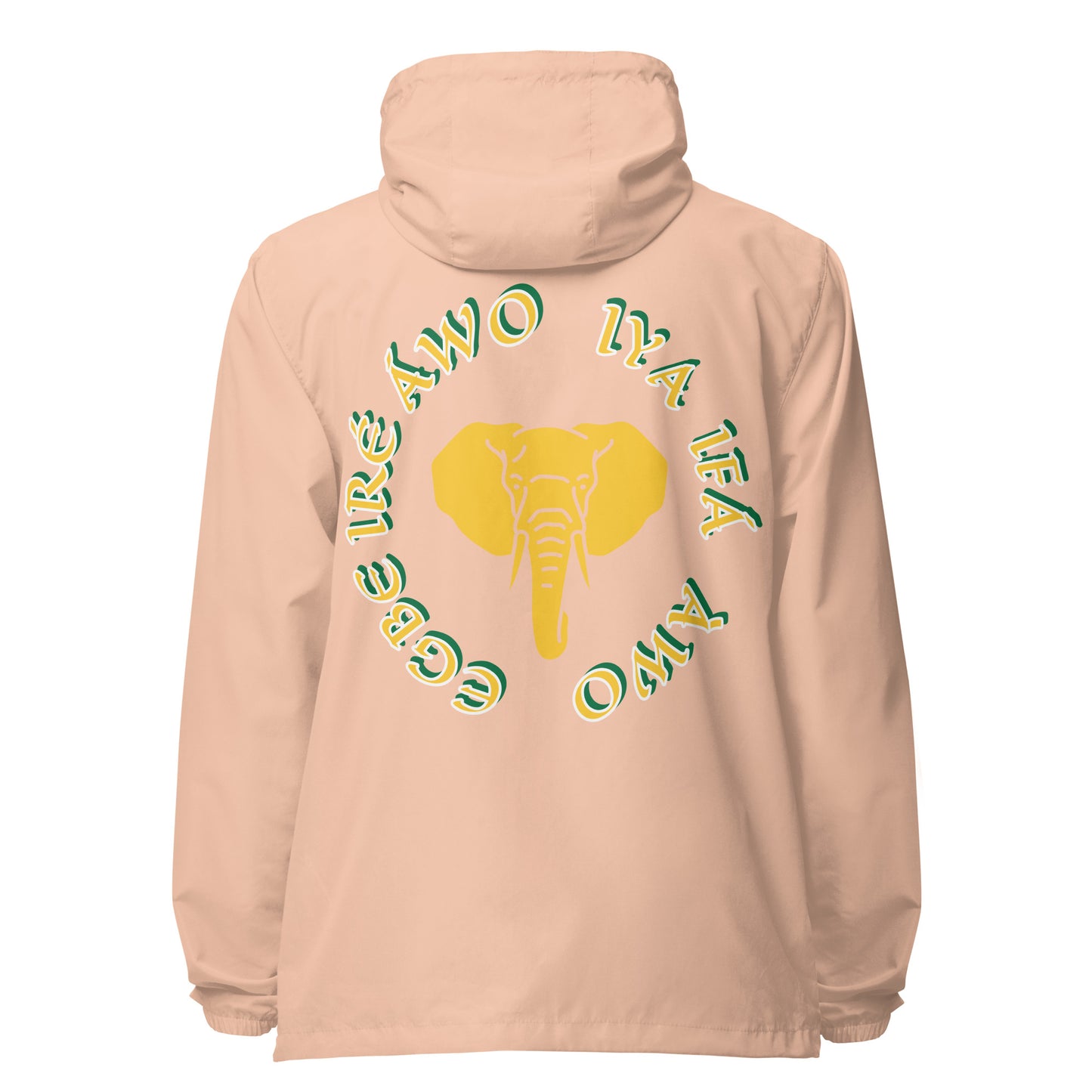 Egbe Apparel Logo Ifa icon Lucumi Reverse Unisex lightweight zip up windbreaker