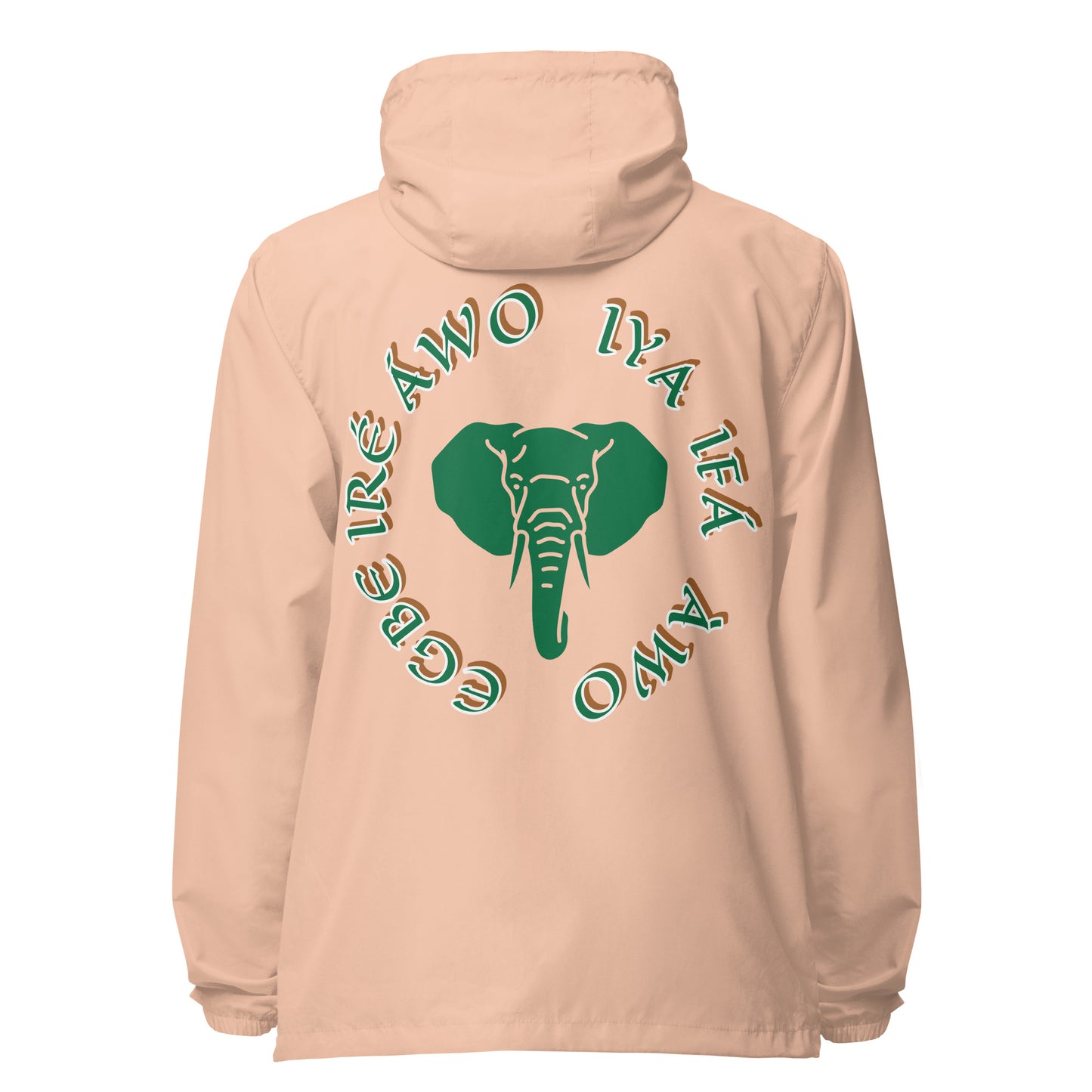 Egbe Apparel Logo Ifa icon Isese Unisex lightweight zip up windbreaker