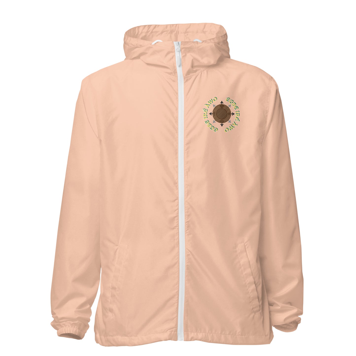 Egbe Apparel Logo Ifa icon Lucumi Reverse Unisex lightweight zip up windbreaker