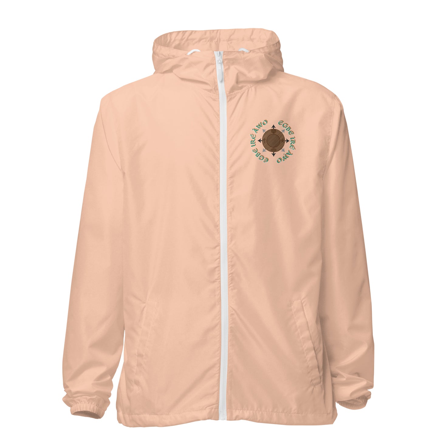 Egbe Apparel Logo Ifa icon Isese Unisex lightweight zip up windbreaker