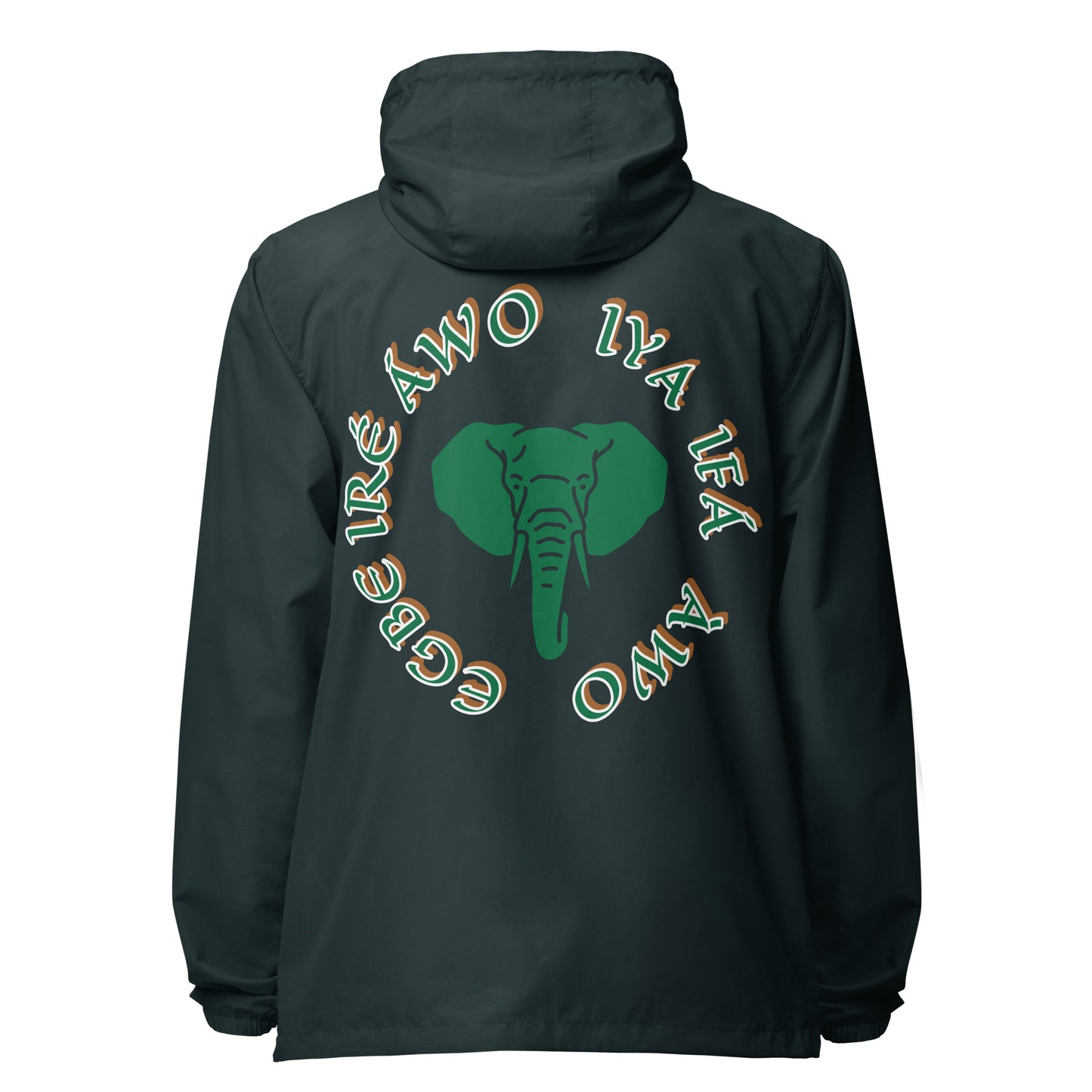 Egbe Apparel Logo Ifa icon Isese Unisex lightweight zip up windbreaker
