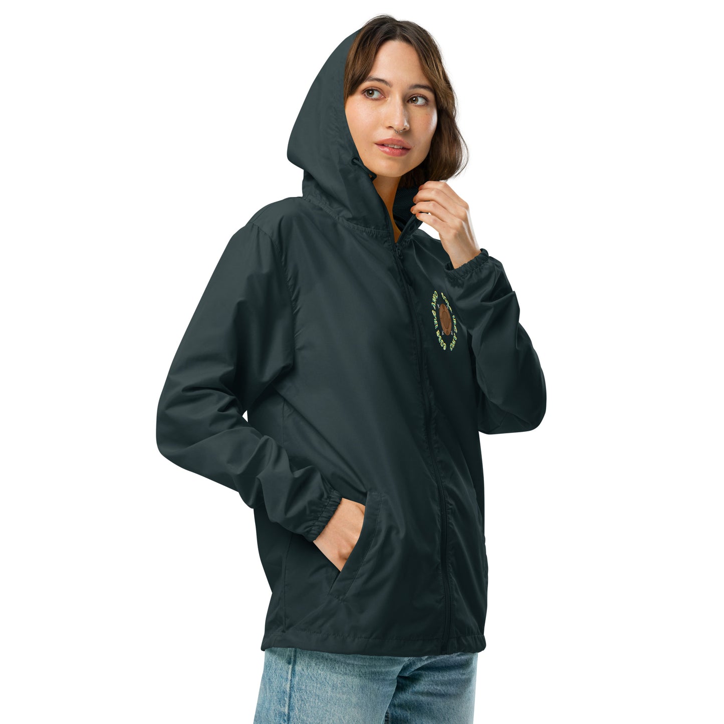 Egbe Apparel Logo Ifa icon Lucumi Unisex lightweight zip up windbreaker