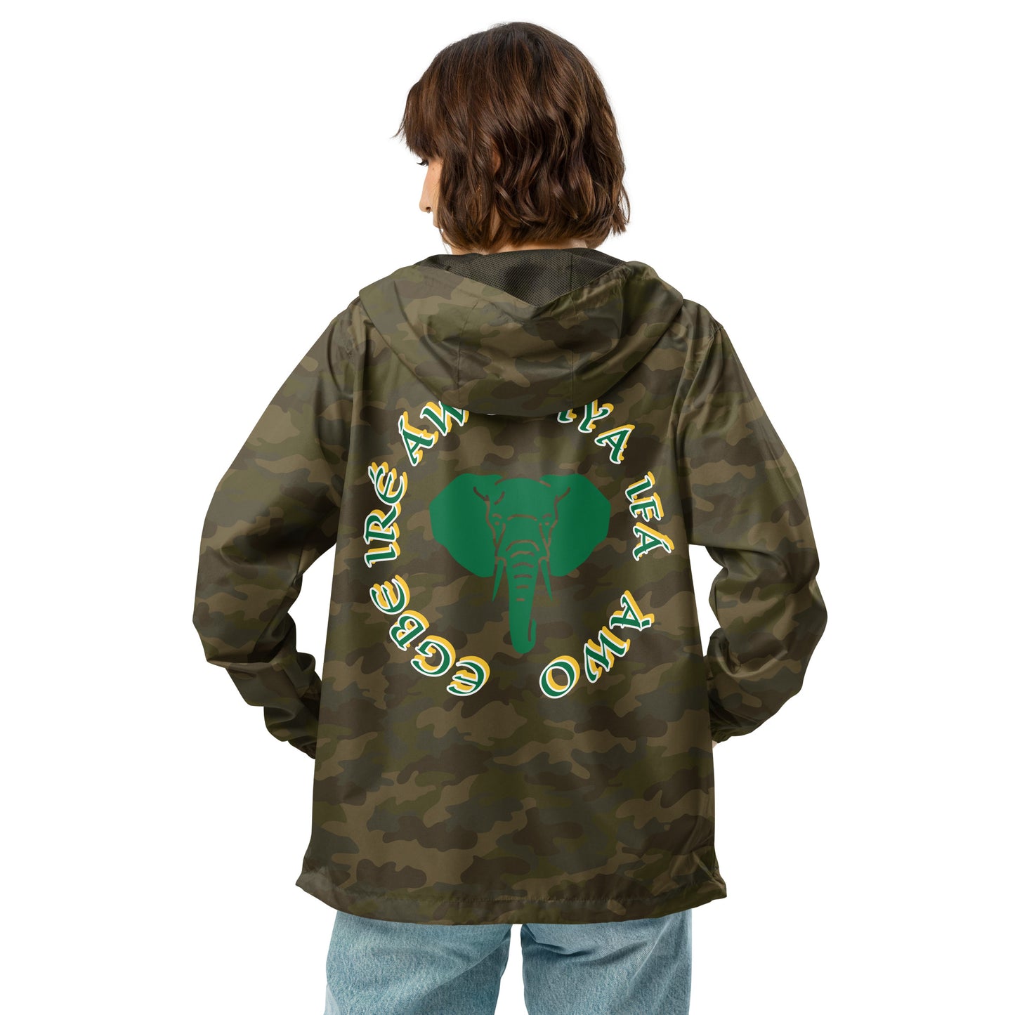 Egbe Apparel Logo Ifa icon Lucumi Unisex lightweight zip up windbreaker