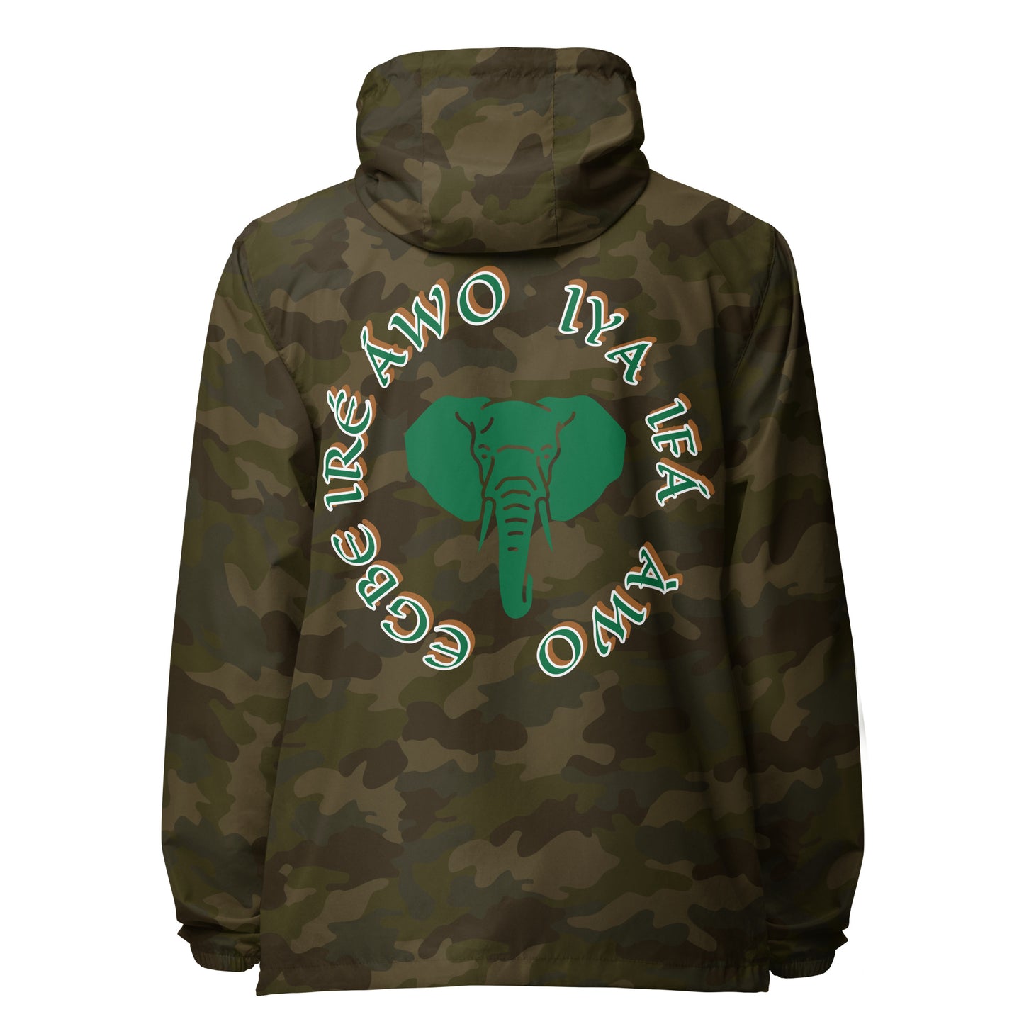 Egbe Apparel Logo Ifa icon Isese Unisex lightweight zip up windbreaker