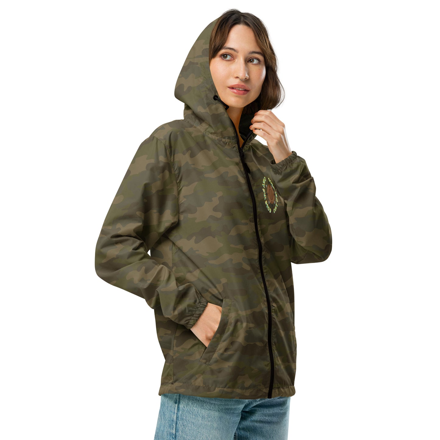 Egbe Apparel Logo Ifa icon Lucumi Unisex lightweight zip up windbreaker