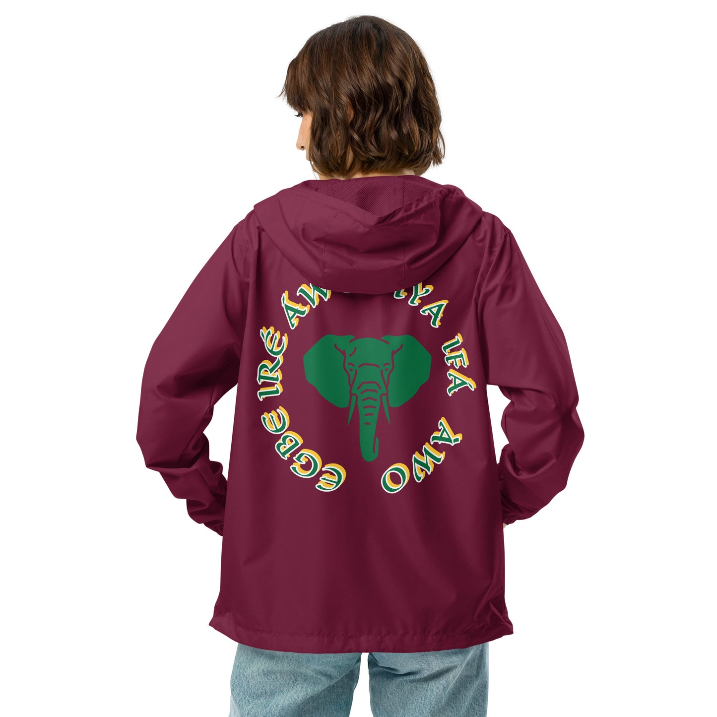 Egbe Apparel Logo Ifa icon Lucumi Unisex lightweight zip up windbreaker