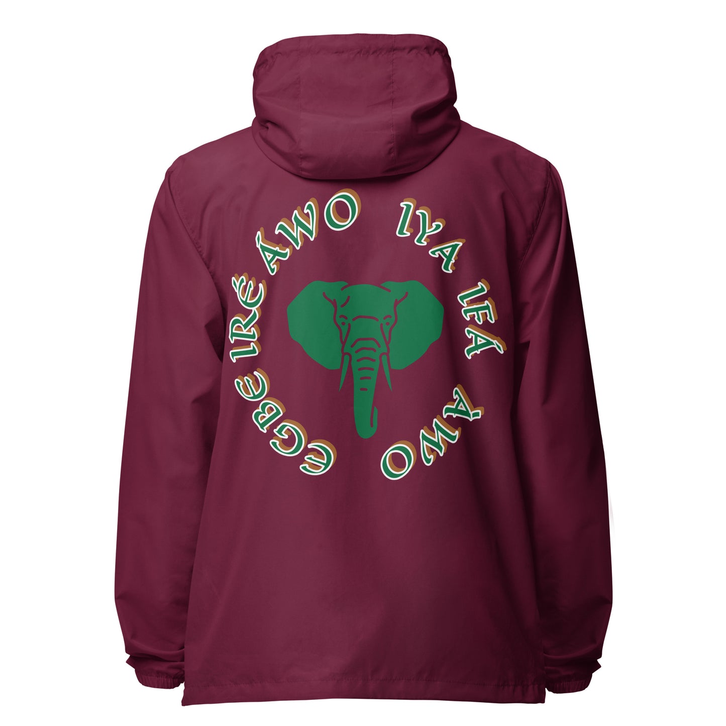 Egbe Apparel Logo Ifa icon Isese Unisex lightweight zip up windbreaker