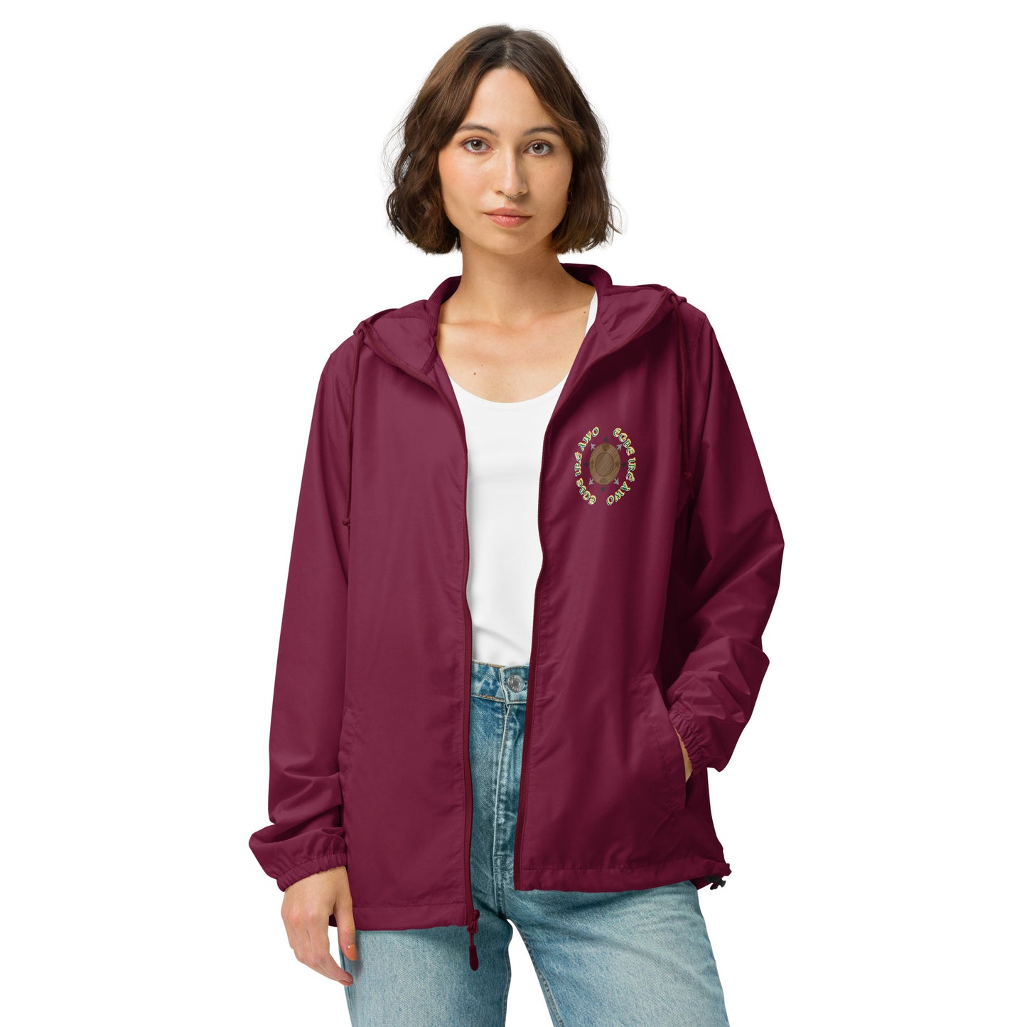 Egbe Apparel Logo Ifa icon Lucumi Unisex lightweight zip up windbreaker