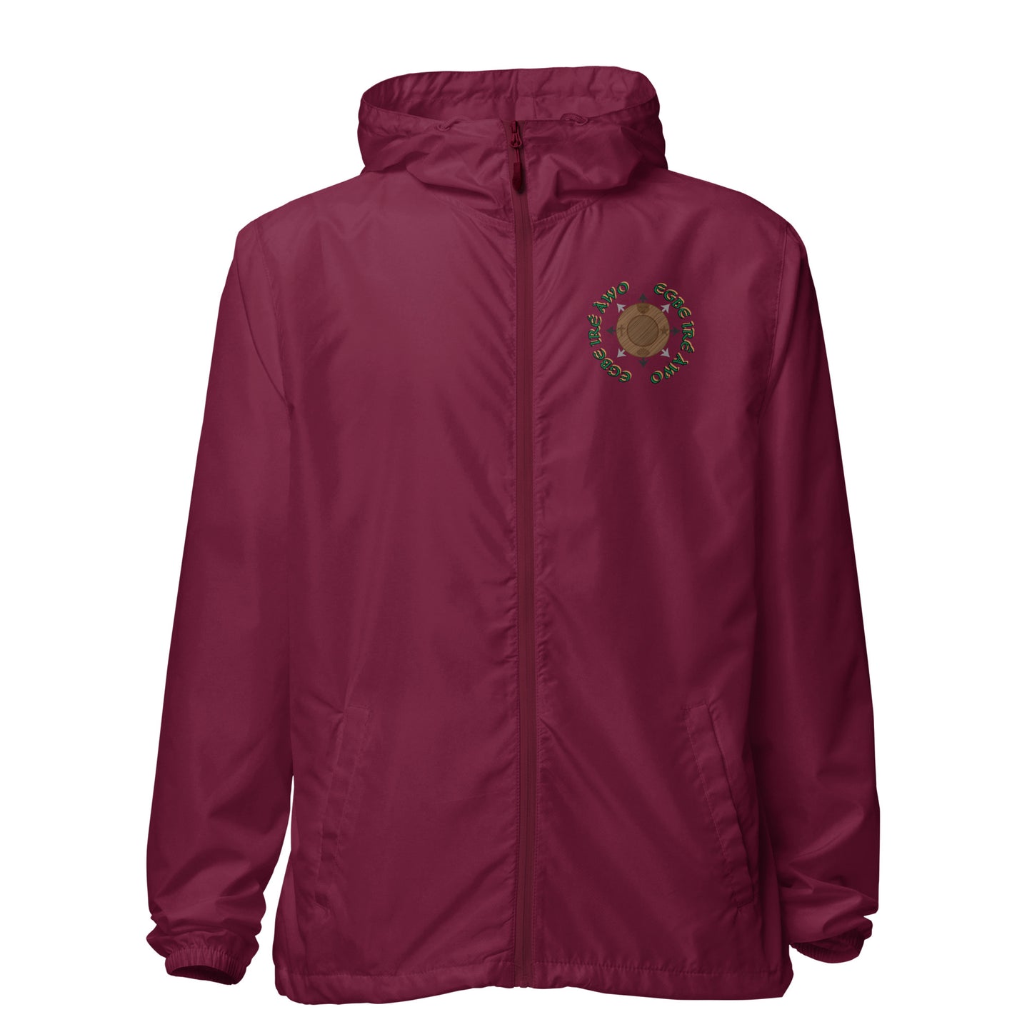 Egbe Apparel Logo Ifa Gold incognito Unisex lightweight zip up windbreaker