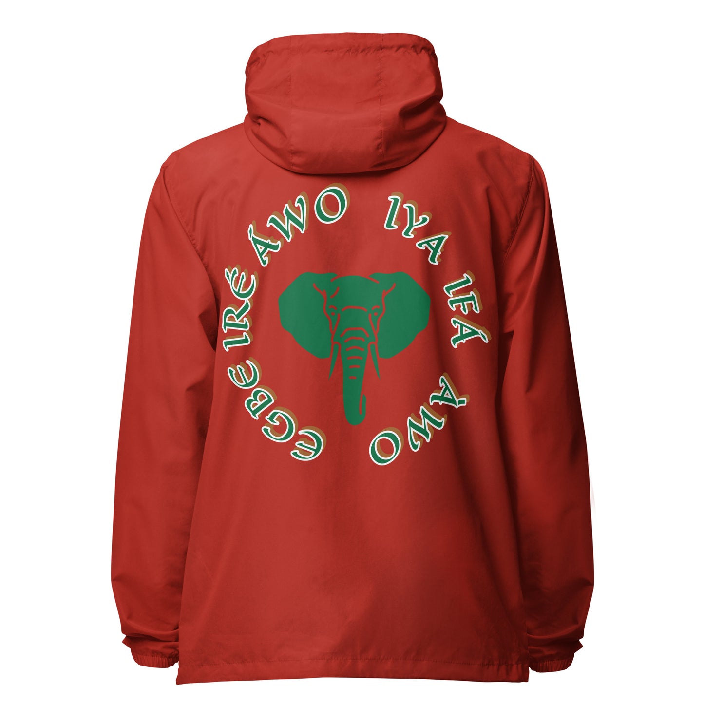 Egbe Apparel Logo Ifa icon Isese Unisex lightweight zip up windbreaker