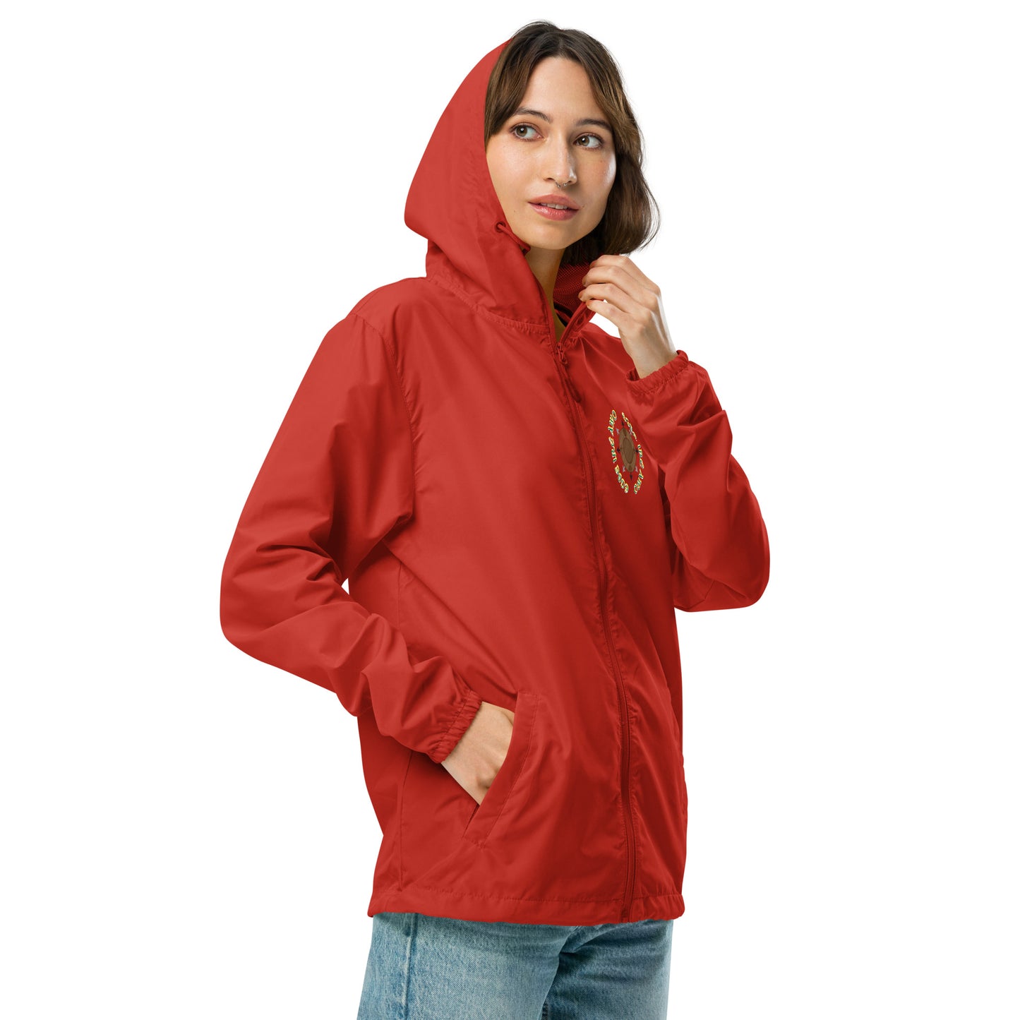 Egbe Apparel Logo Ifa icon Lucumi Unisex lightweight zip up windbreaker
