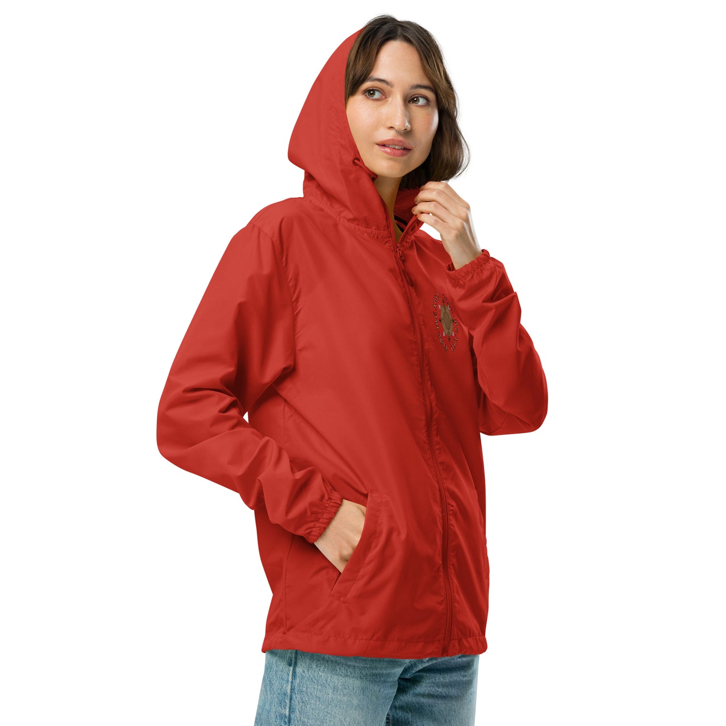 Egbe Apparel Logo Ifa Gold Unisex lightweight zip up windbreaker
